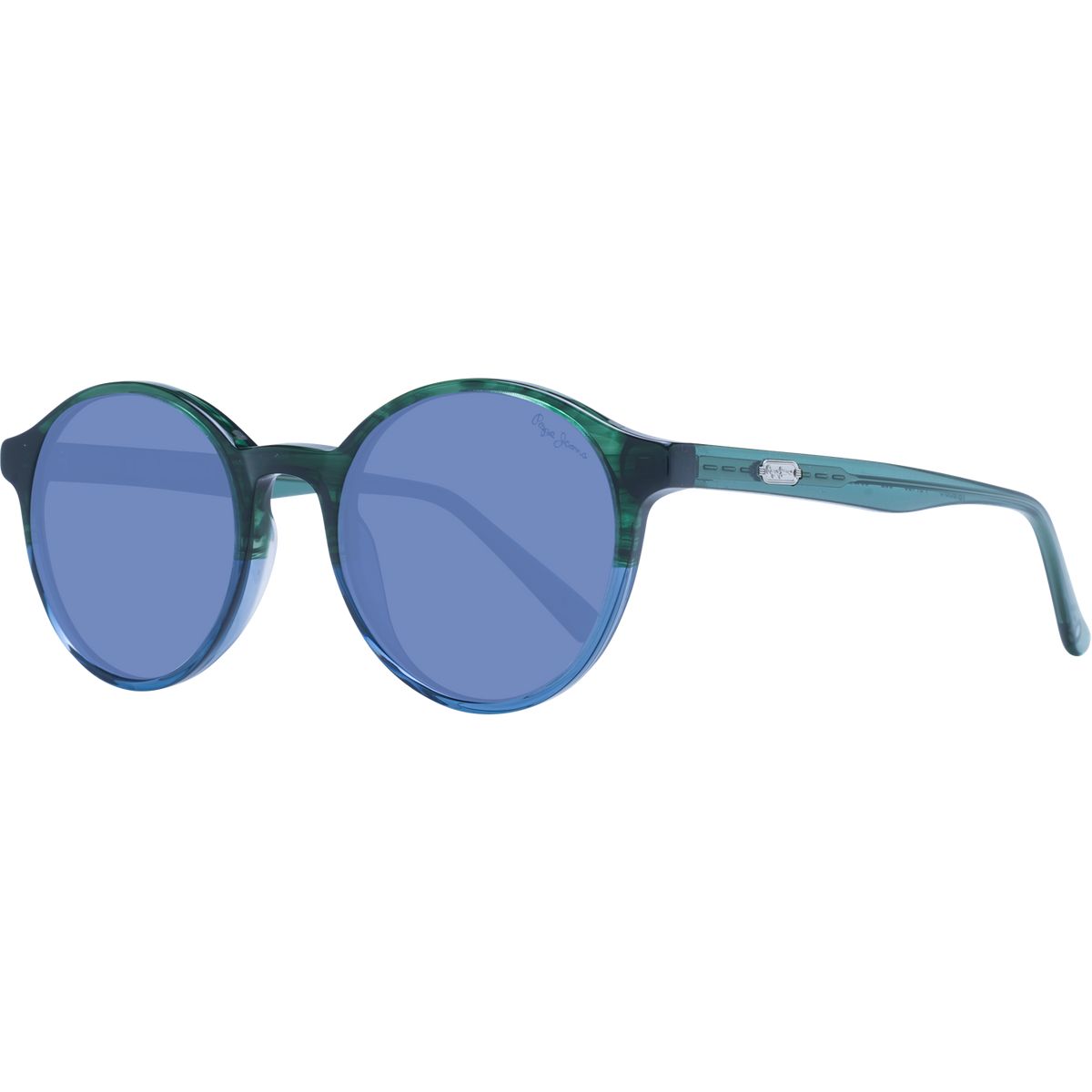 Runde Zweifarbige Vollrand-Sonnenbrille