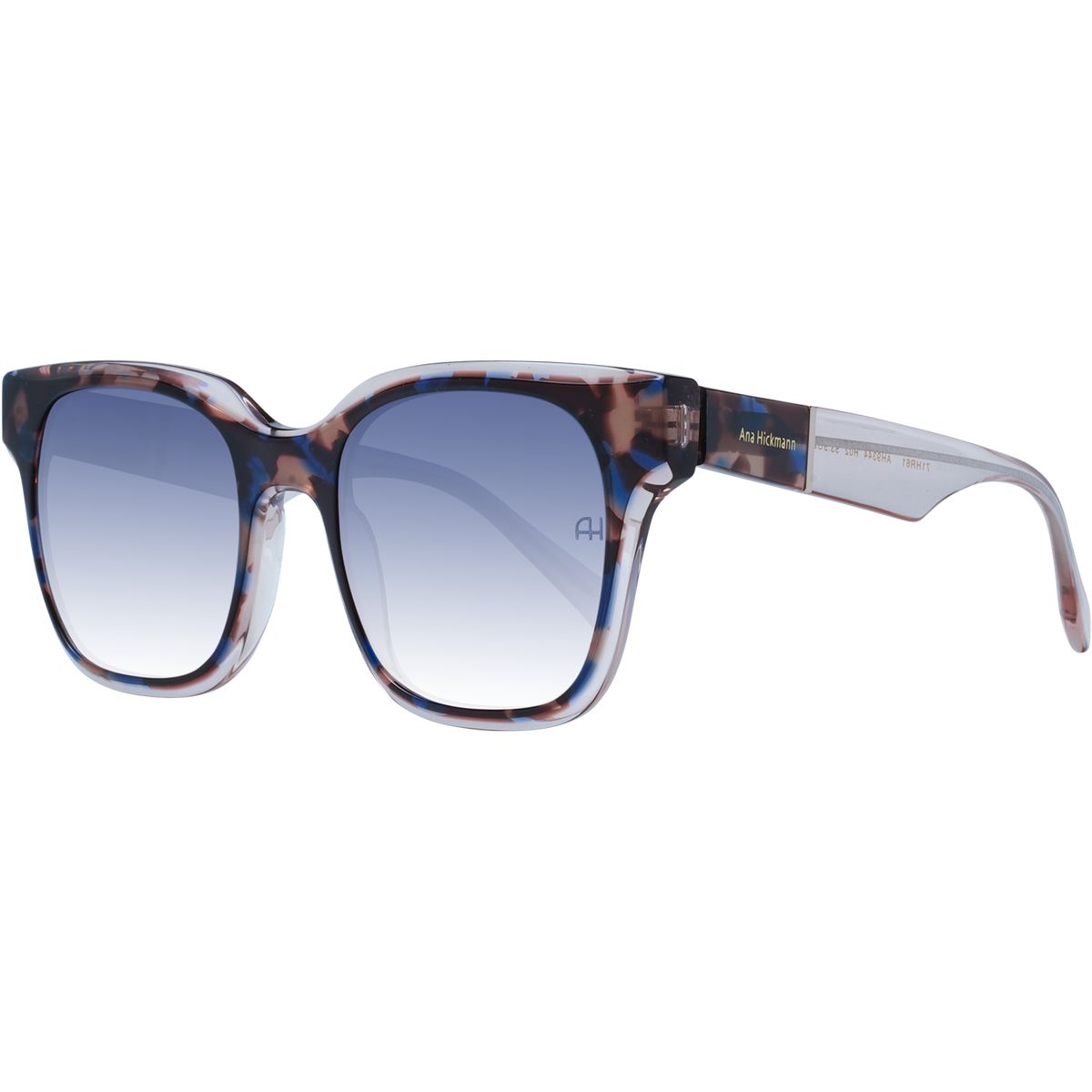 Eckige Schildpatt-Sonnenbrille mit Verlaufsgläsern