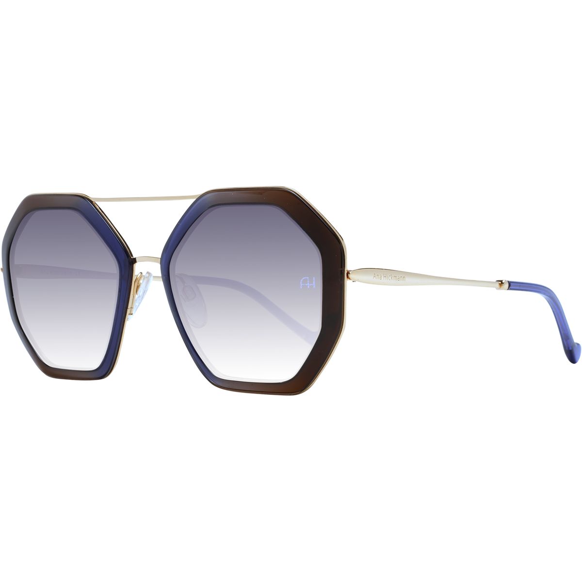 Geometrische Sonnenbrille mit Doppelsteg