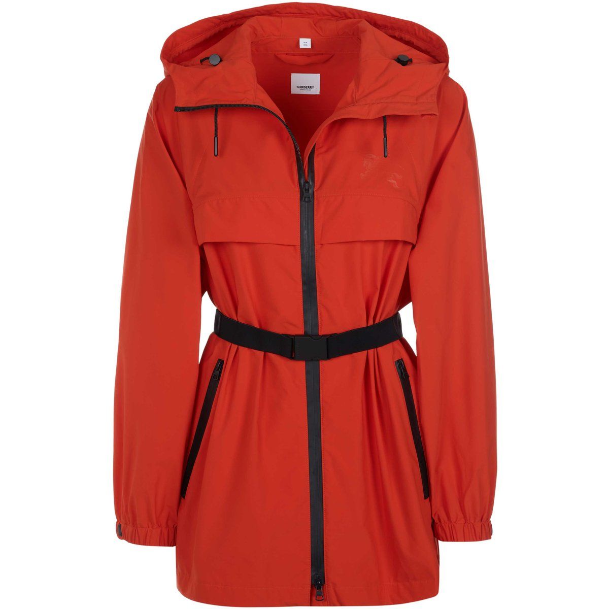 Leichter Kapuzenparka mit Gürtel