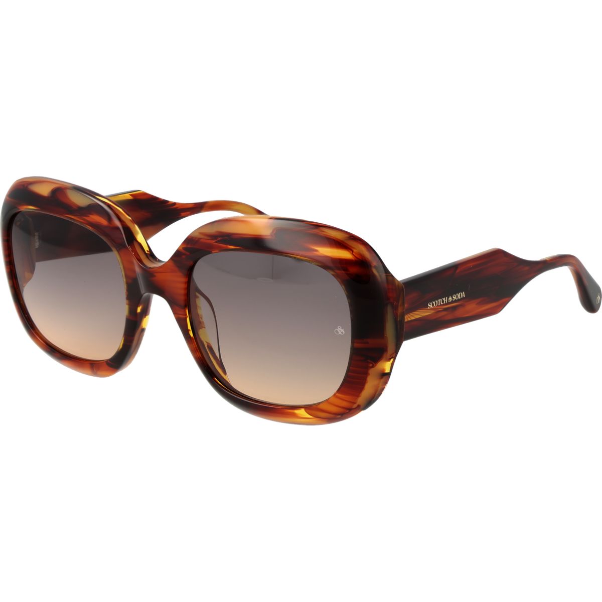 Übergroße Schmetterlings-Sonnenbrille in Schildpatt-Optik