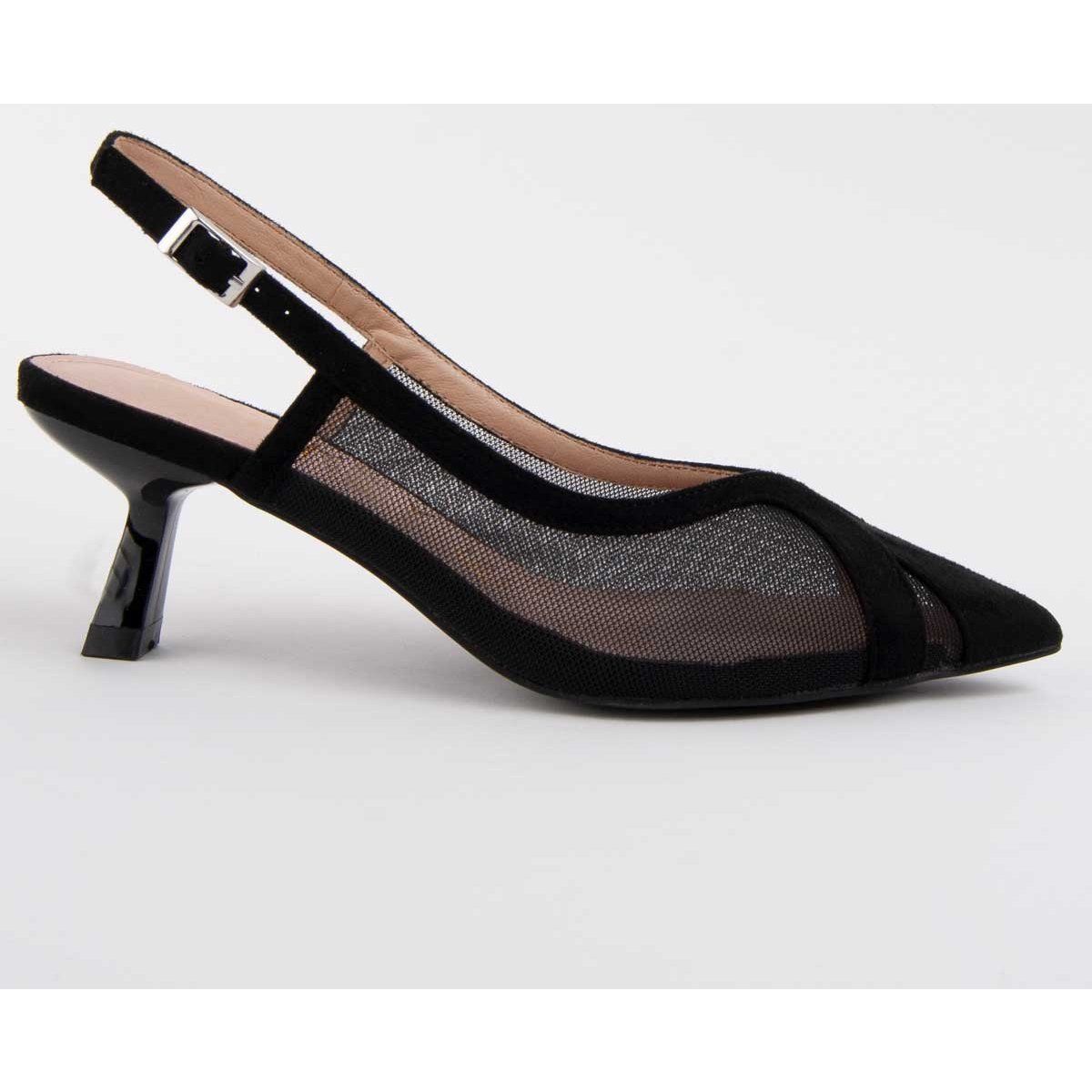 Spitze Slingbacks mit Netzeinsatz