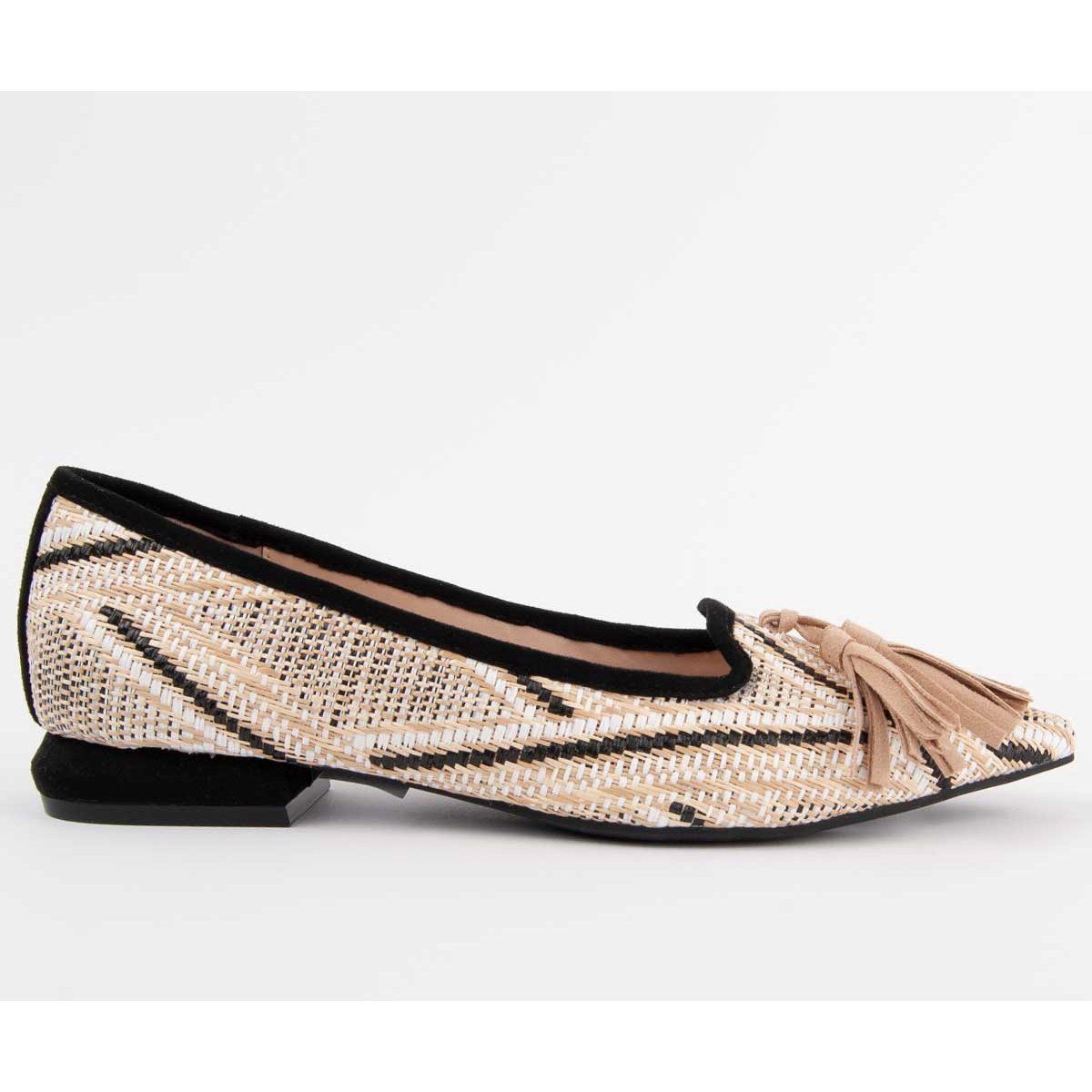 Spitze geflochtene Ballerinas mit Quaste