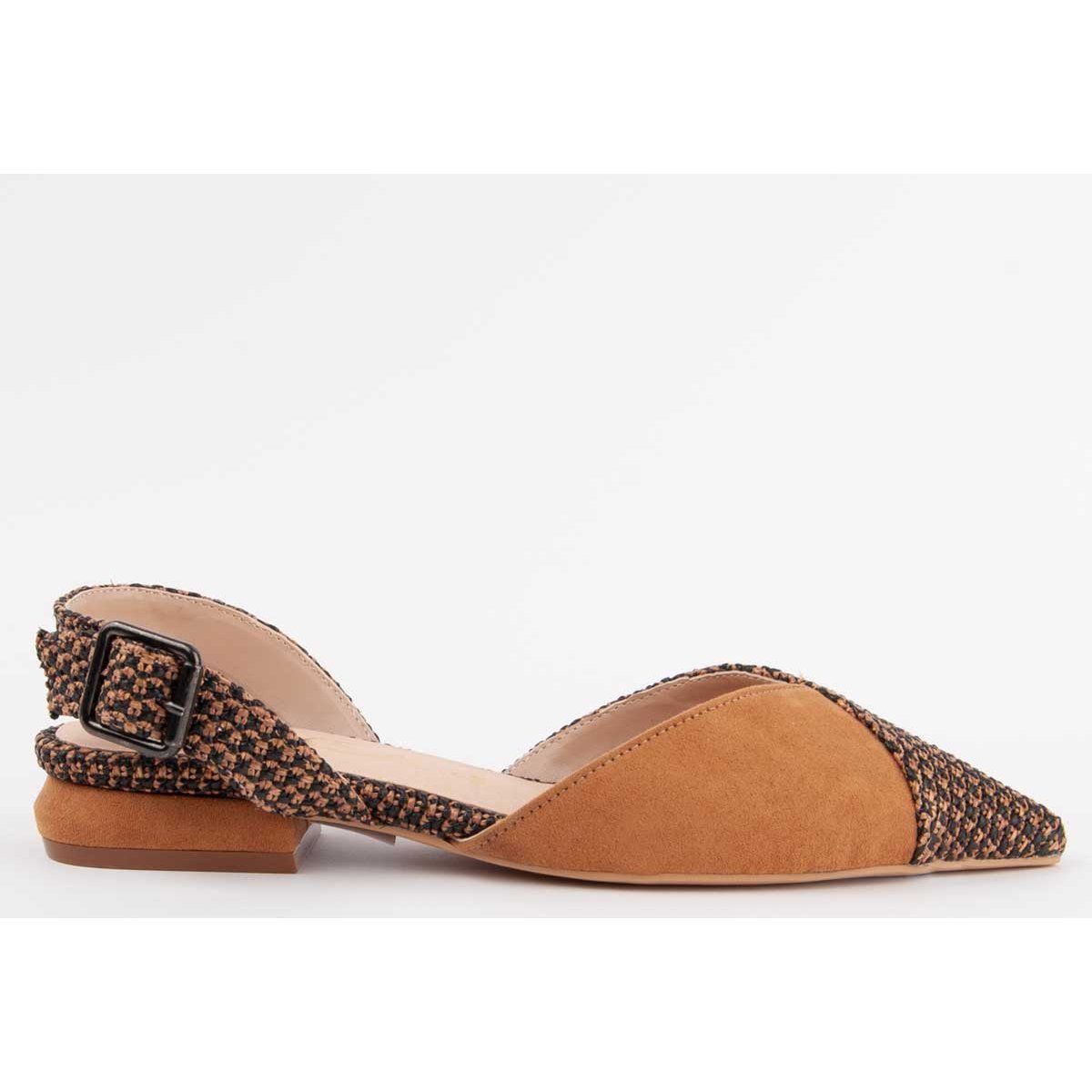 Spitze Slingback-Ballerinas mit Webmuster