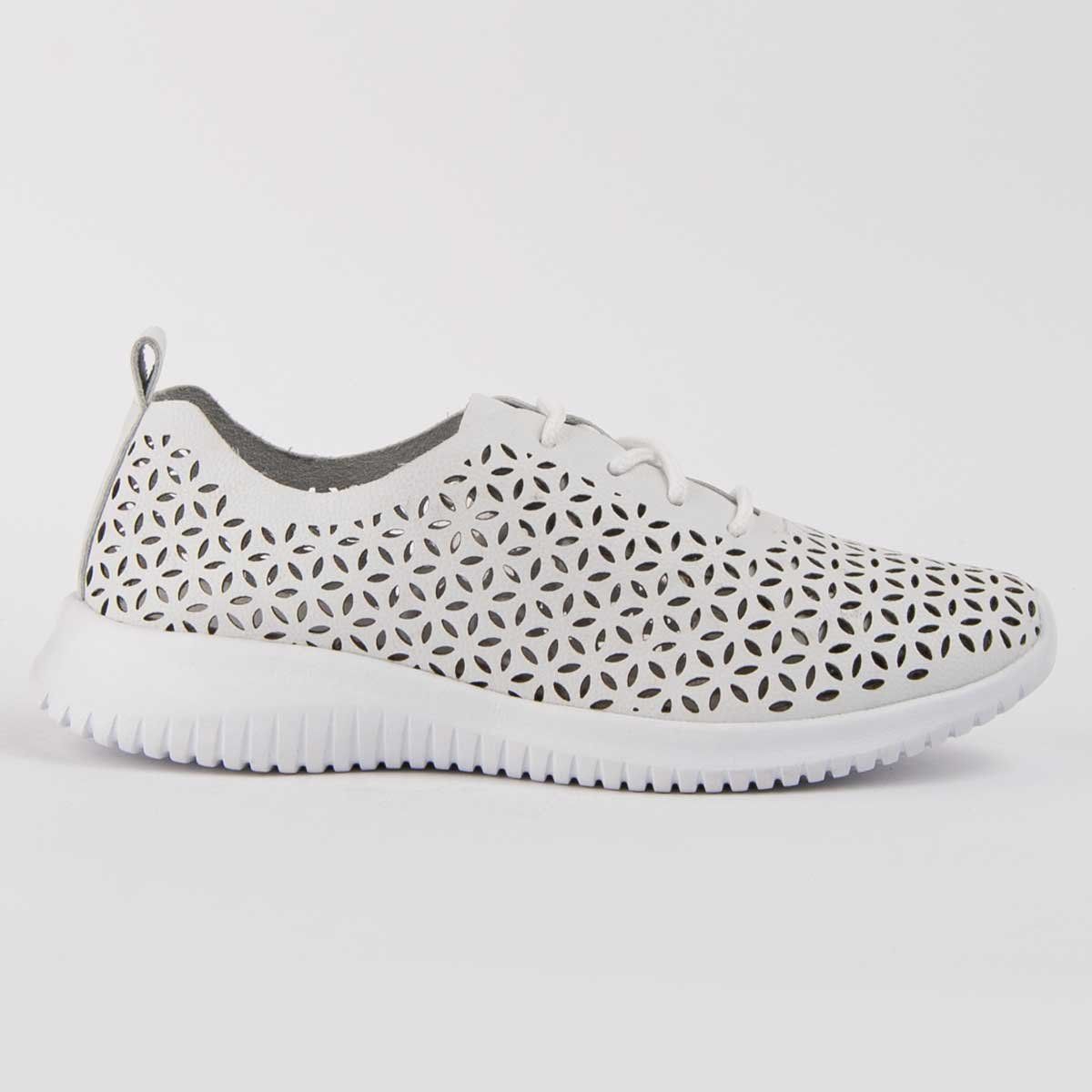 Perforierte Leder-Sneaker