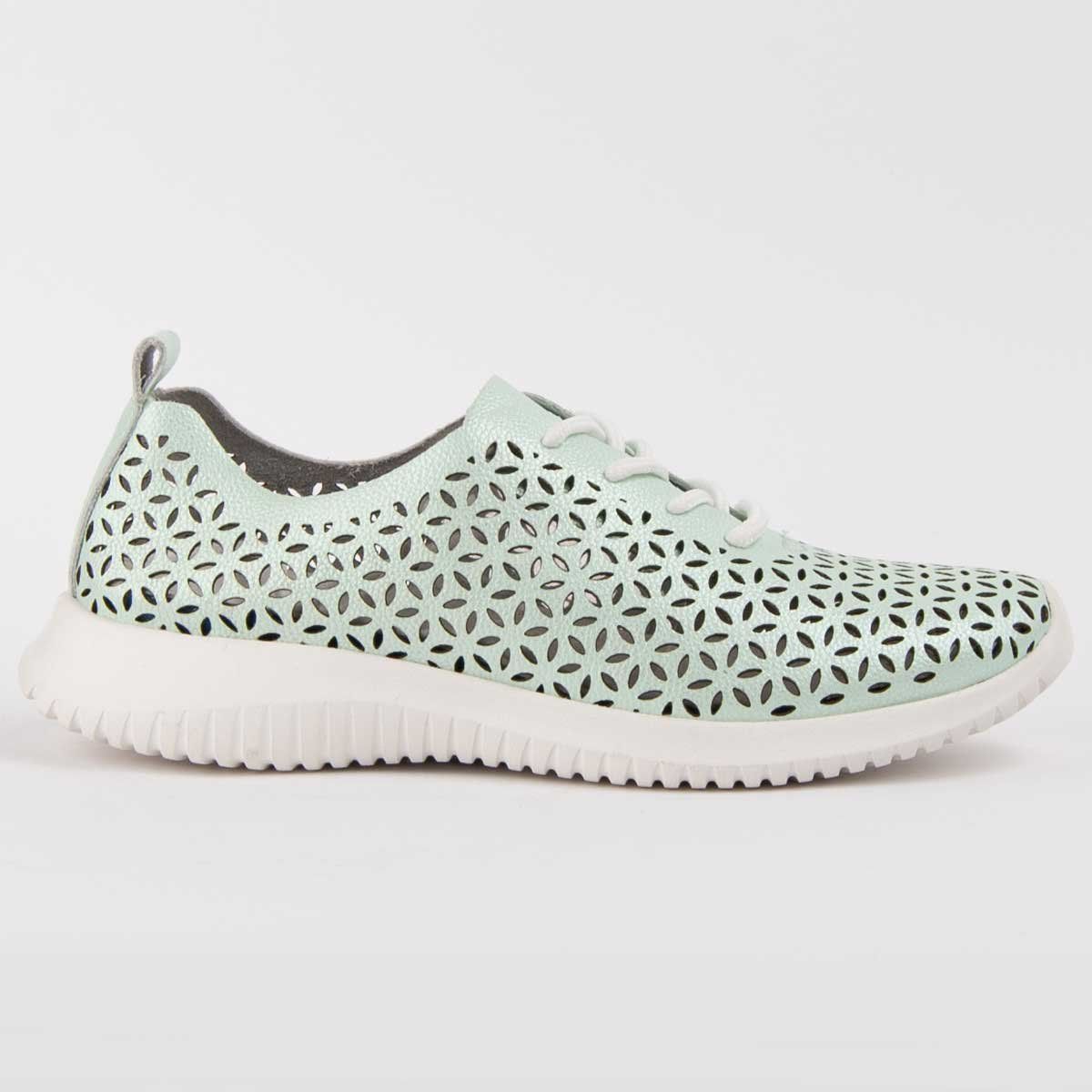 Lasergeschnittene Leder-Oxfords mit Blumenmuster