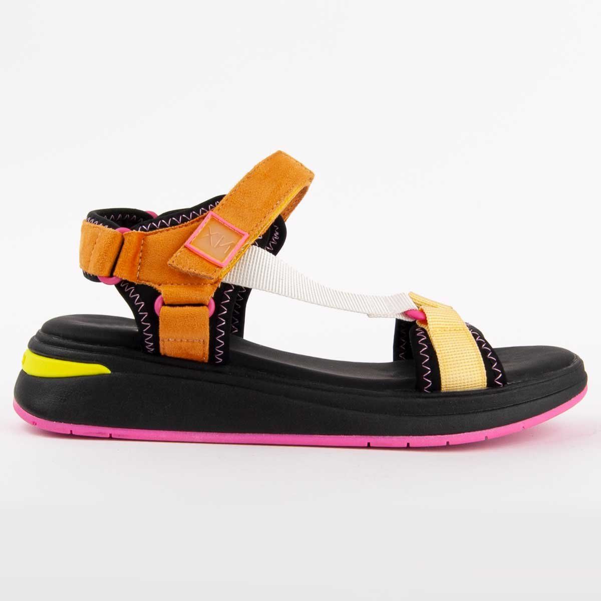 Sportliche Plateau-Sandalen im Color-Block-Design