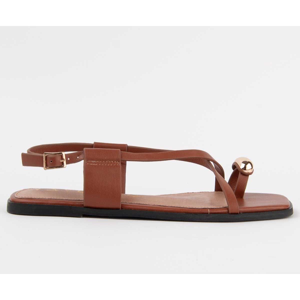 Minimalistische Zehenring-Sandalen aus Leder