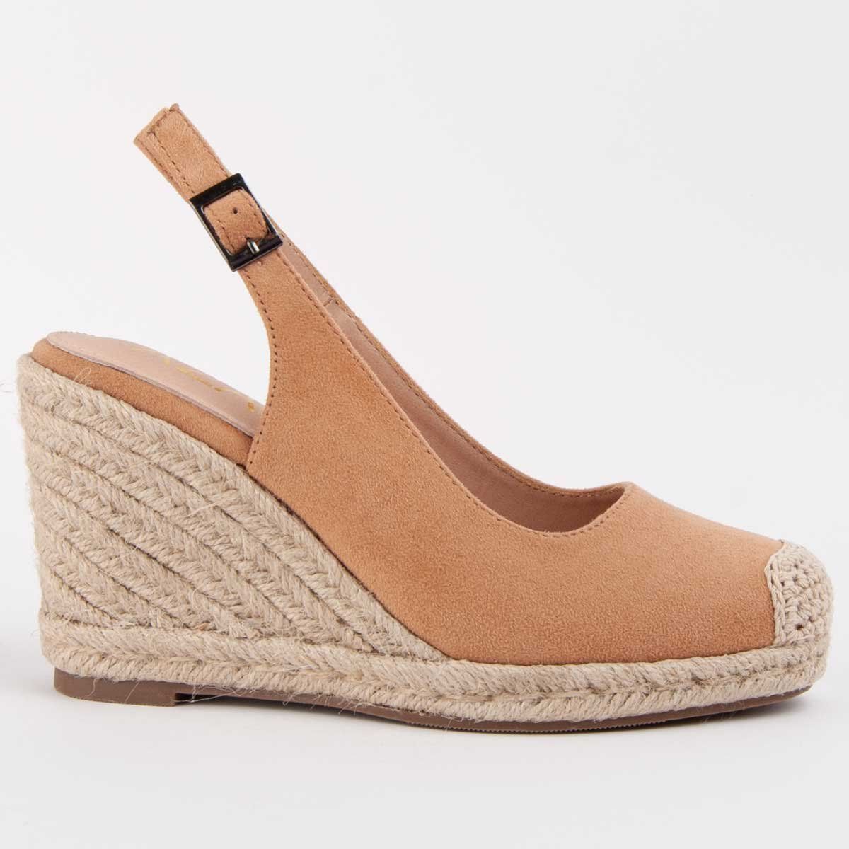 Slingback-Espadrilles mit Keilabsatz
