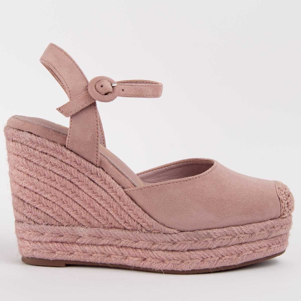 Espadrille-Sandaletten mit Keilabsatz