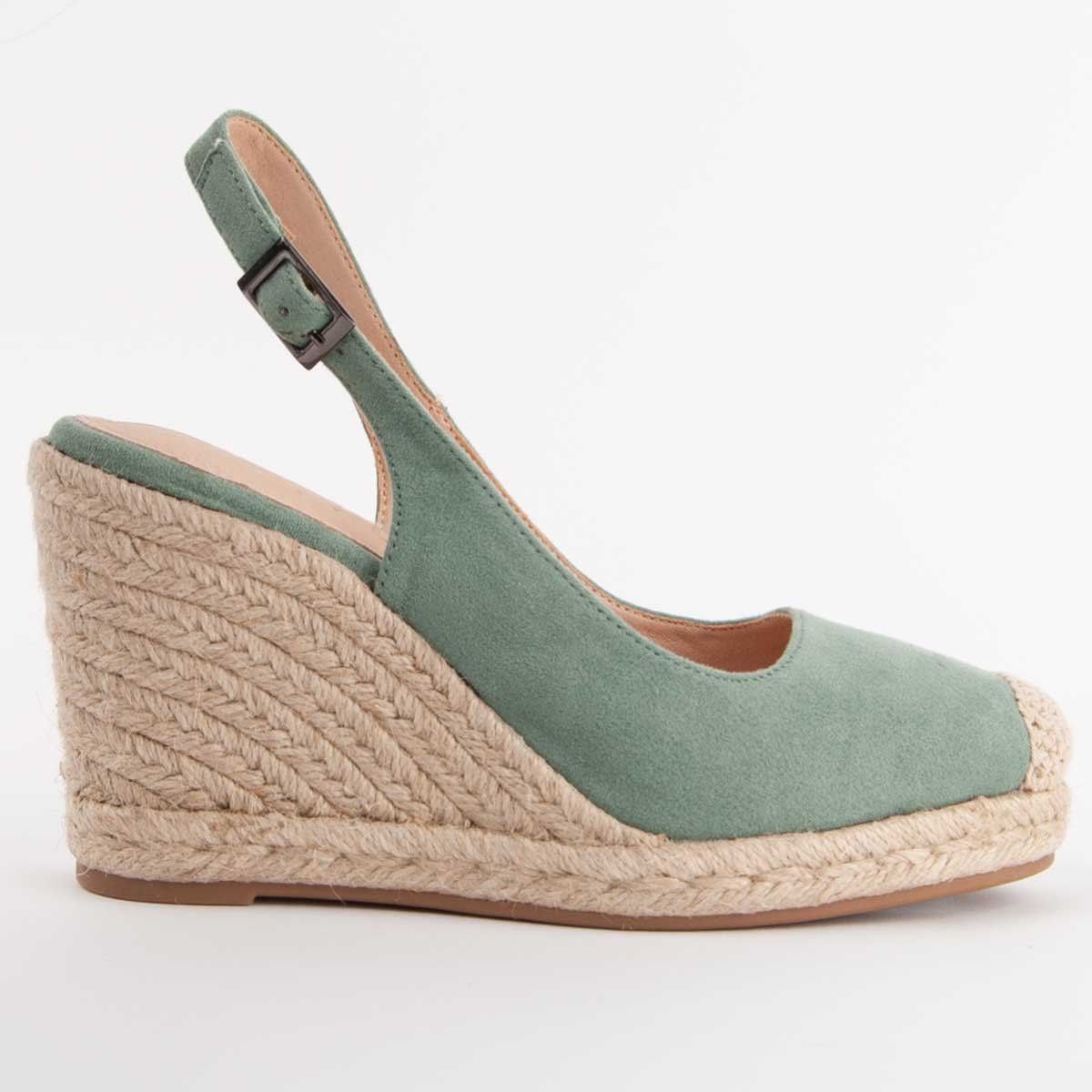 Slingback-Keilespadrilles aus Wildleder
