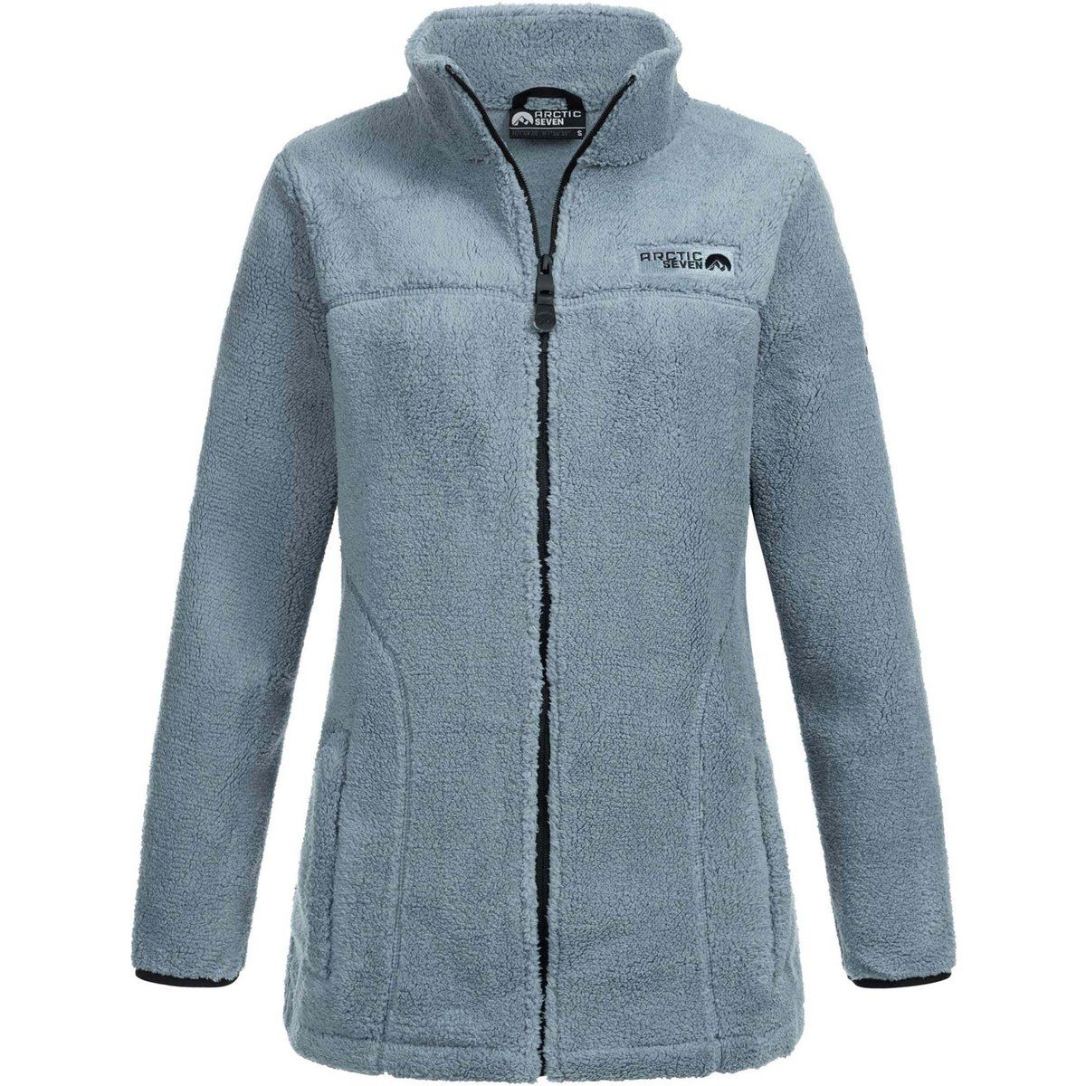 Gemütliche Lange Sherpa-Fleecejacke