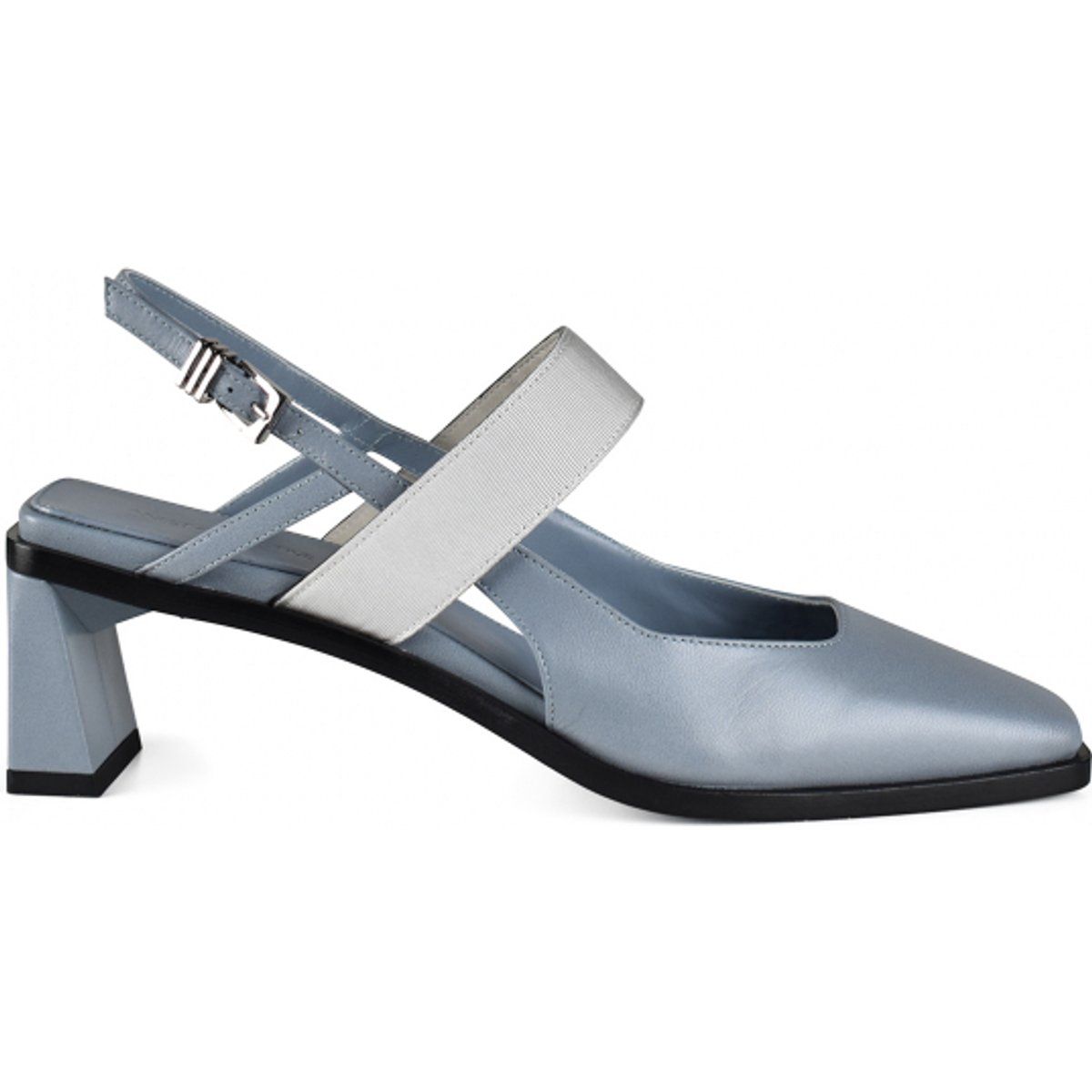 Moderne Slingback-Sandalen aus Ziegenleder