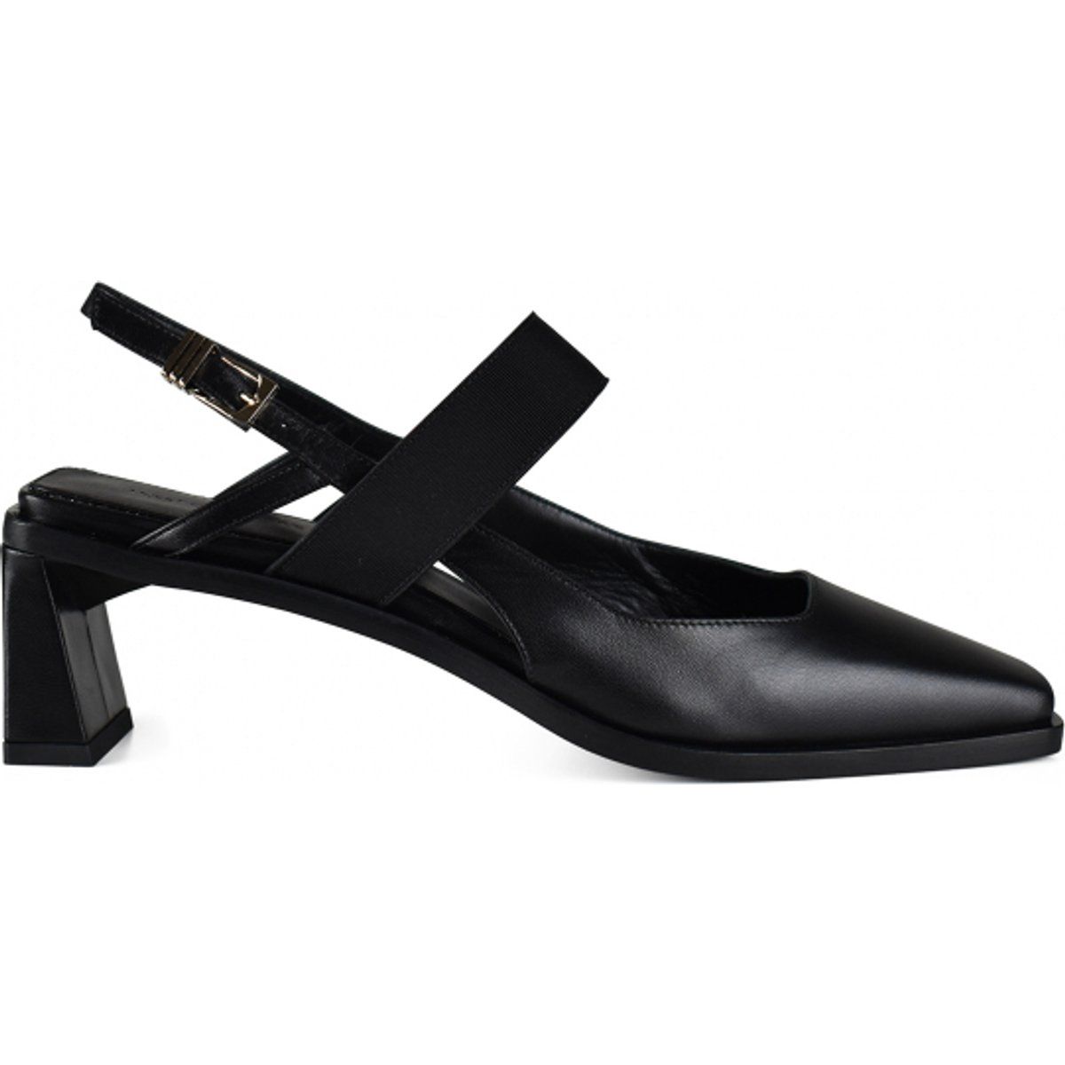 Slingback mit Karree-Spitze und Skulptur-Absatz