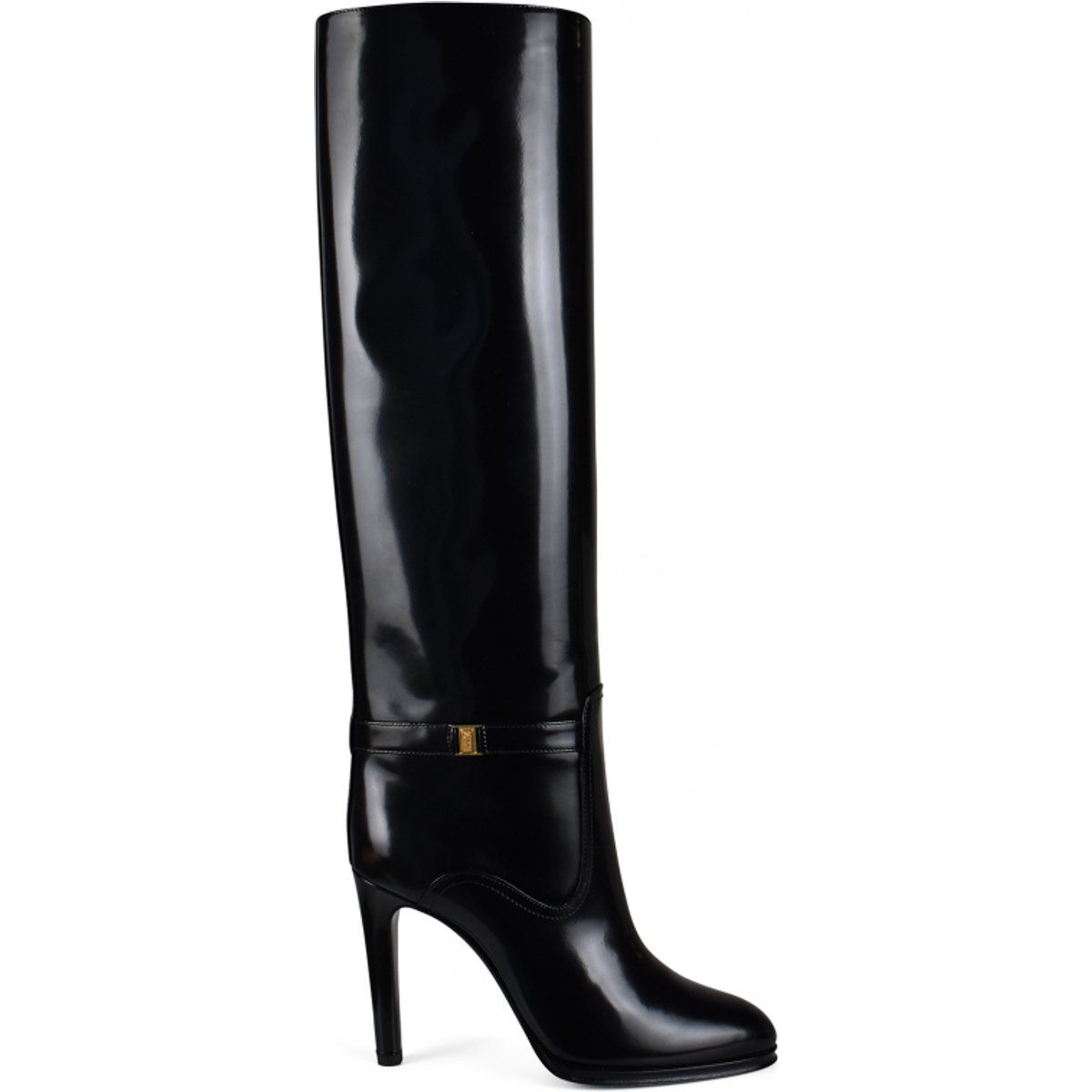 Diane Kniehohe Stiefel aus Glanzleder