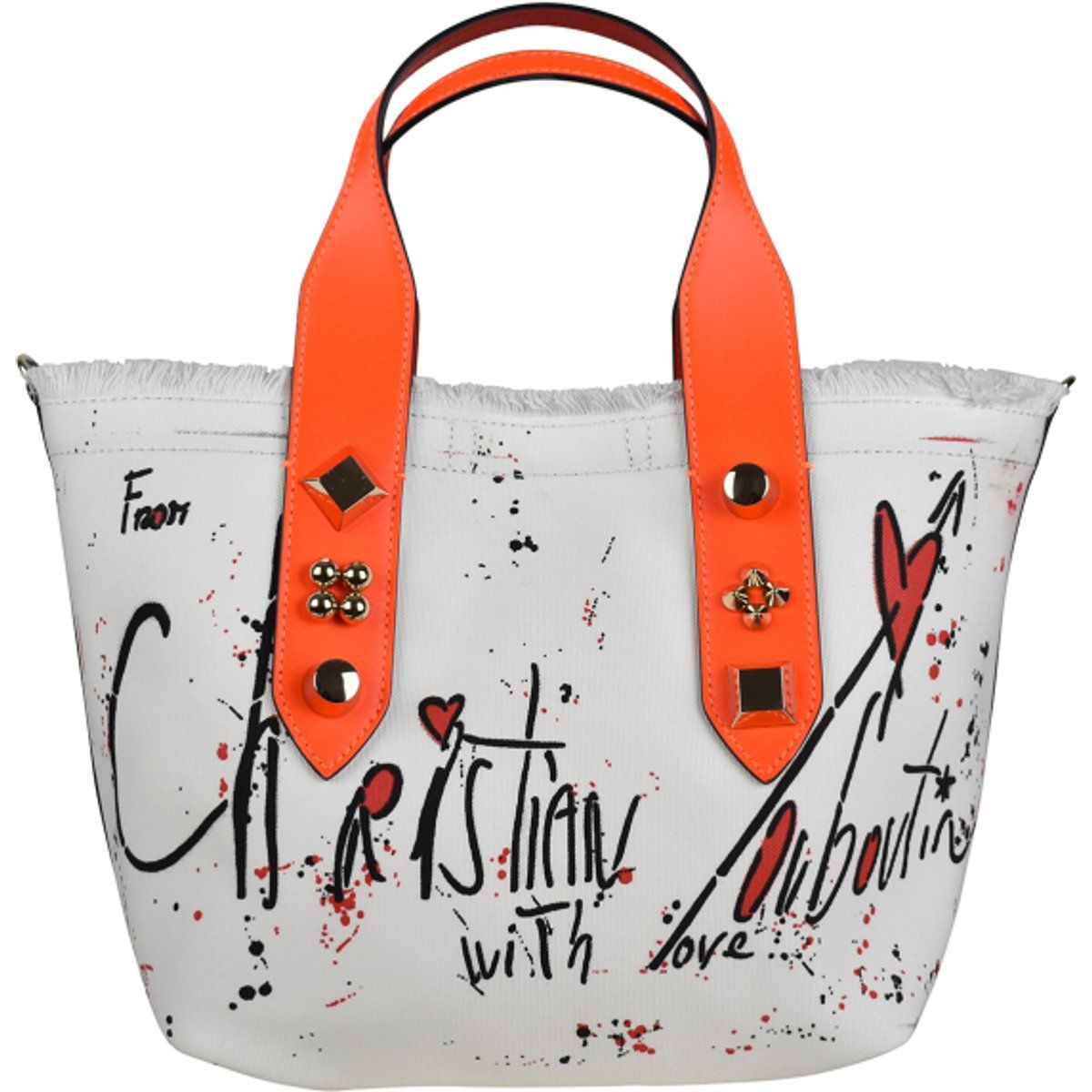 Frangibus Graffiti-Shopper mit Fransen