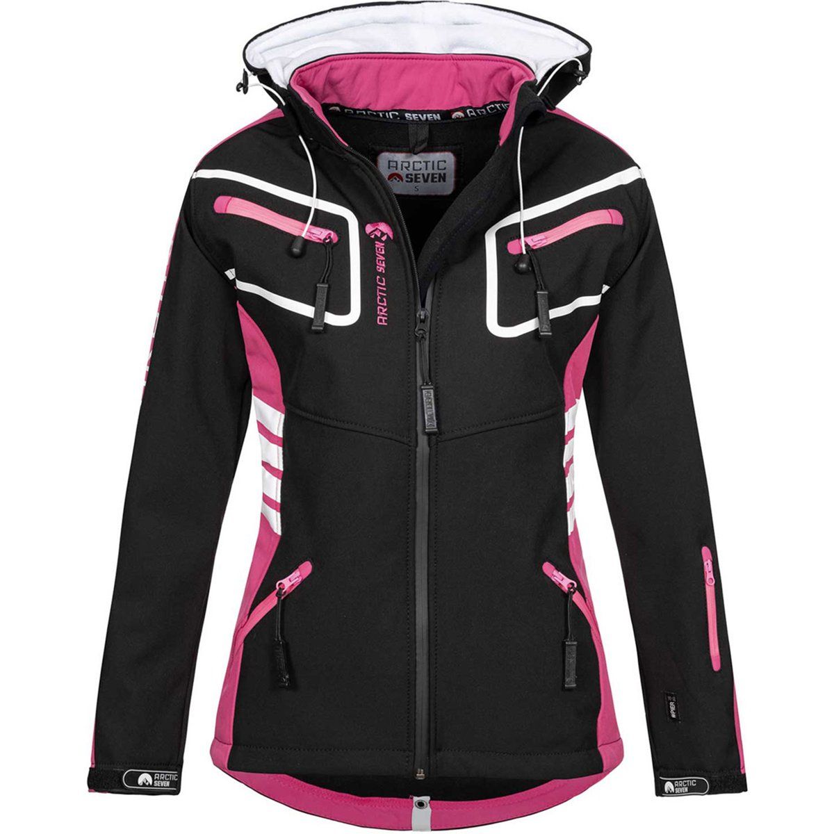 Funktionale Softshell-Jacke mit Kapuze