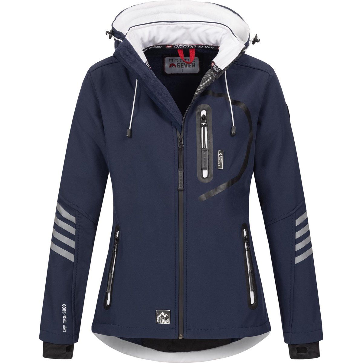 Funktionelle Softshell-Outdoorjacke mit Kapuze
