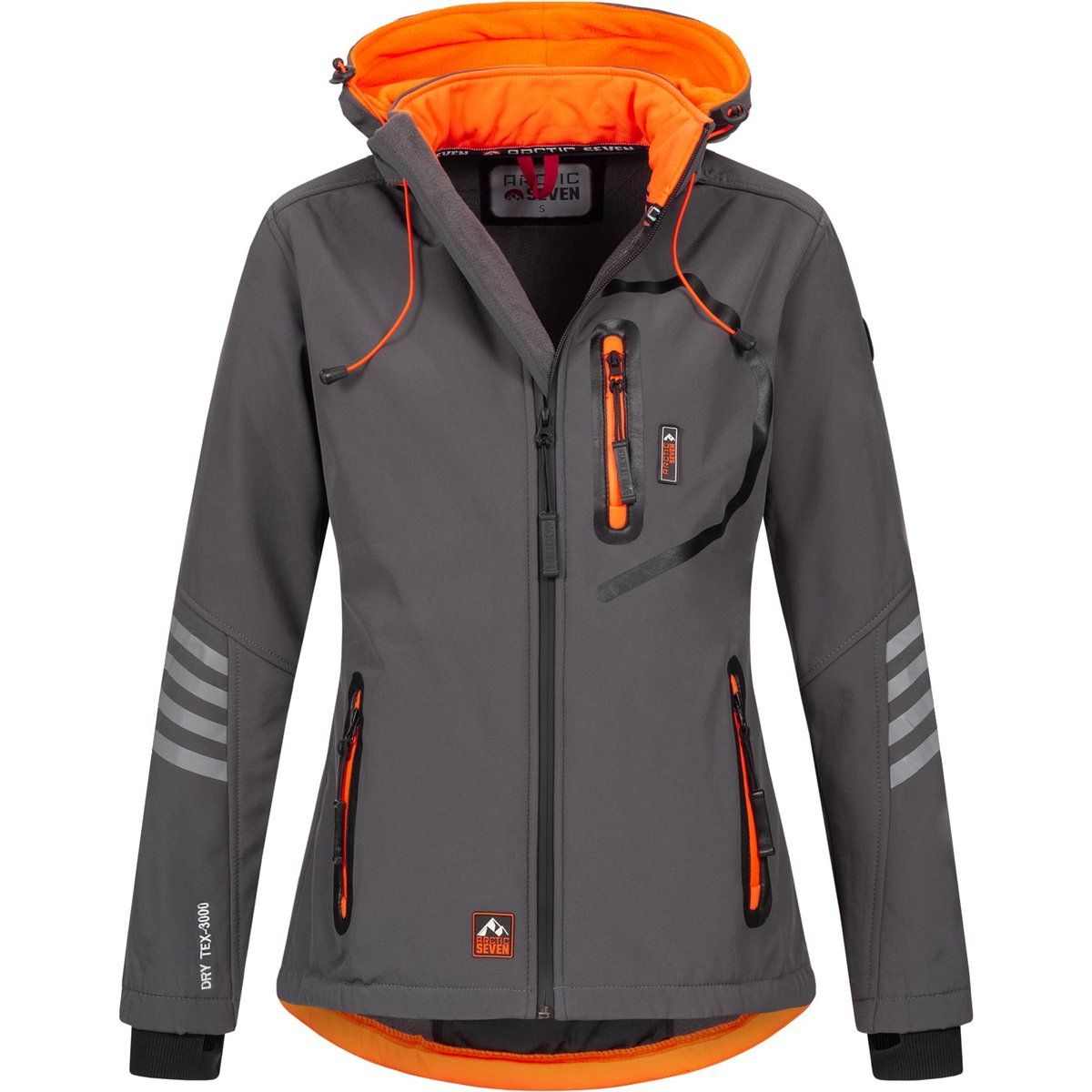 Winddichte Softshell-Outdoorjacke mit Kapuze