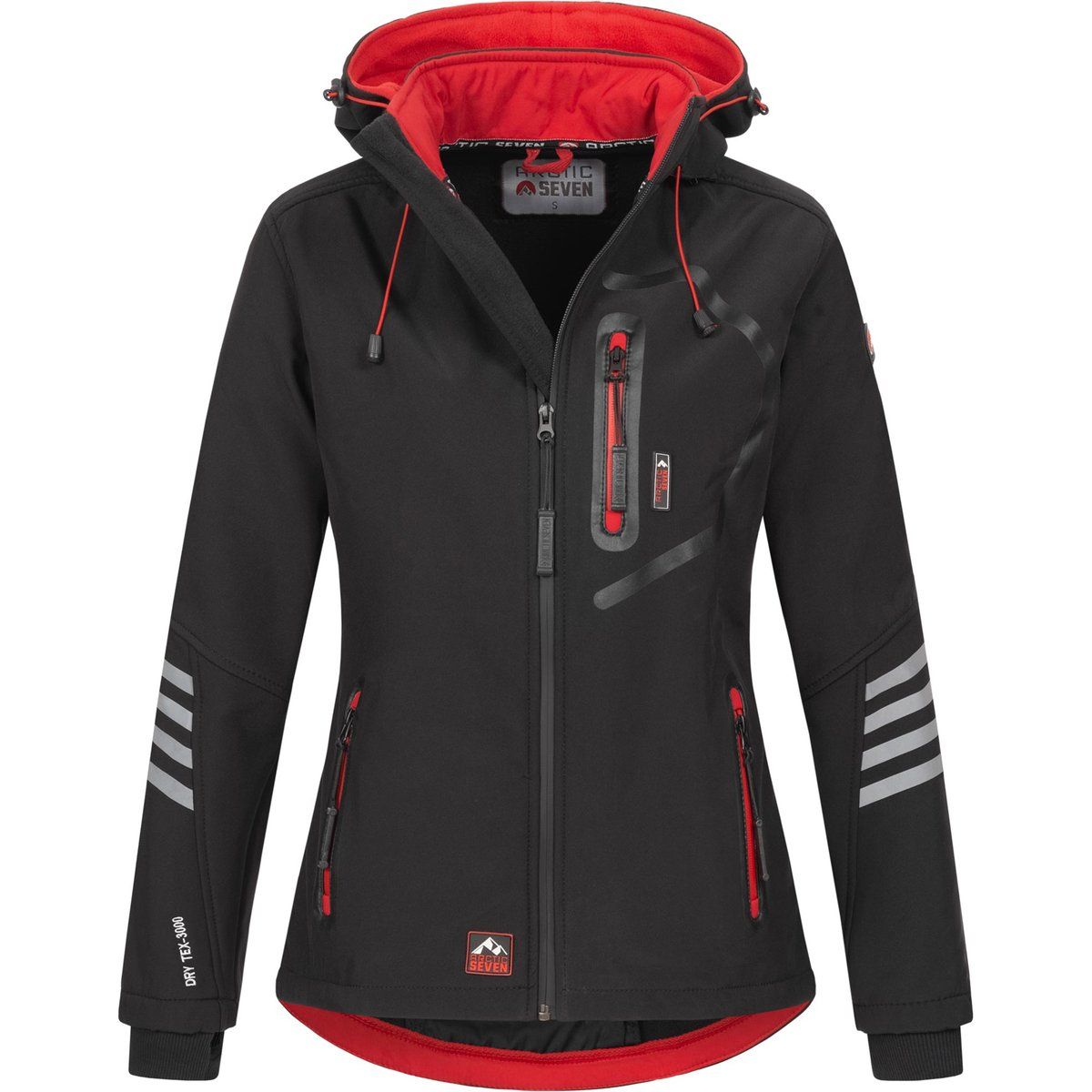 Funktionale Softshelljacke mit Kapuze
