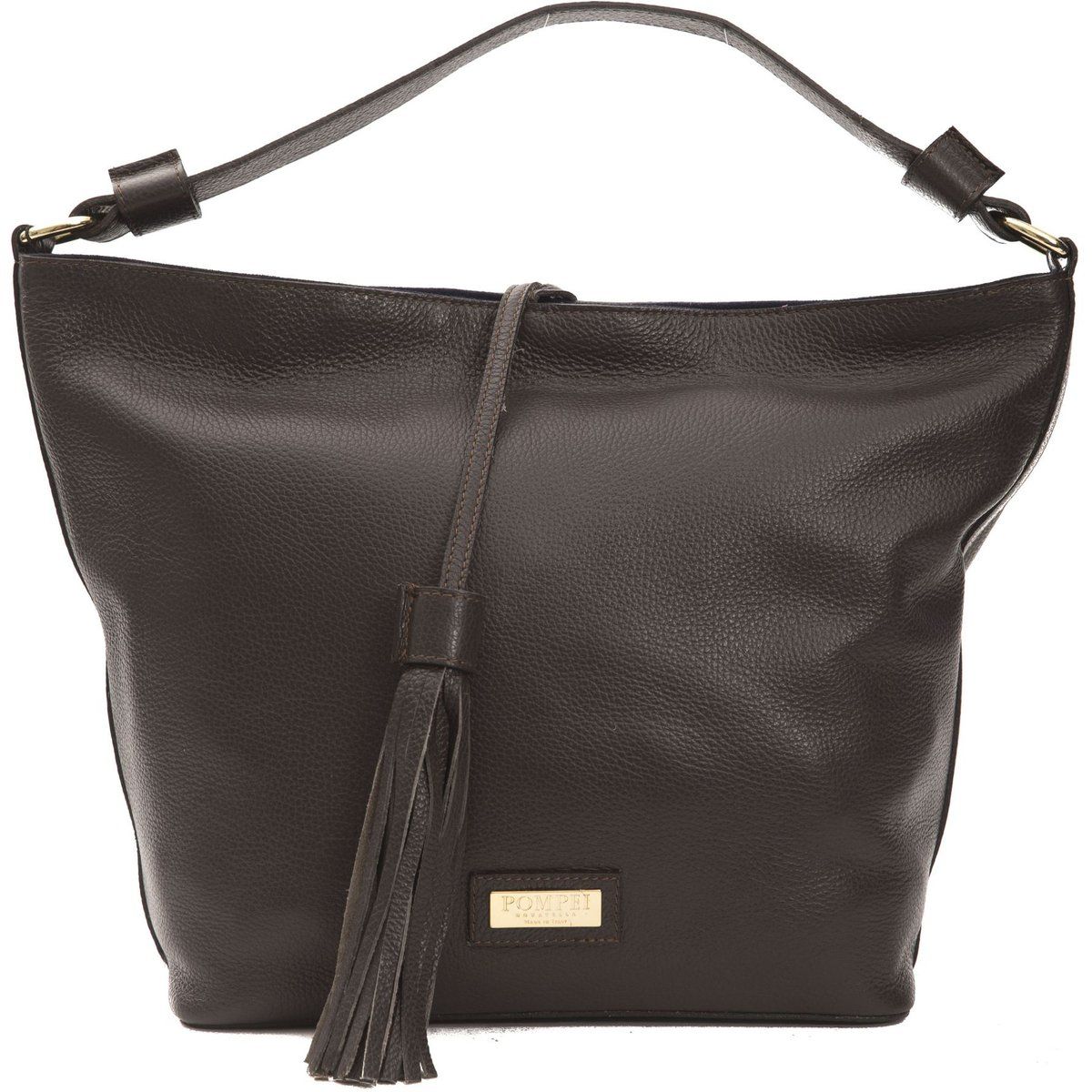 Hobo-Tasche aus genarbtem Leder