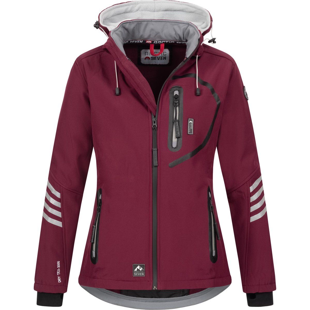 Winddichte Softshell-Outdoorjacke mit Kapuze