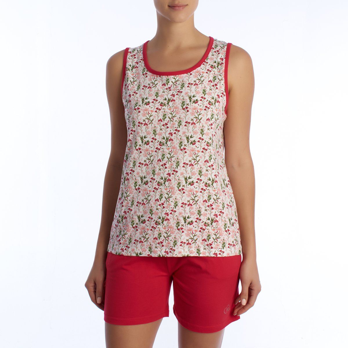 Baumwoll-Pyjama-Set mit Blumenmuster