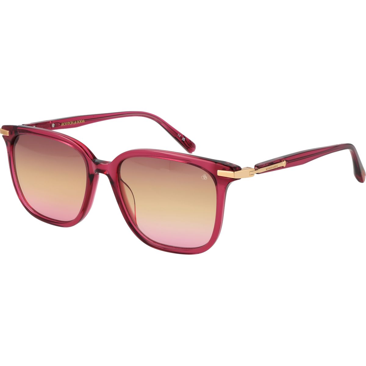 Quadratische Acetat-Sonnenbrille mit Farbverlauf