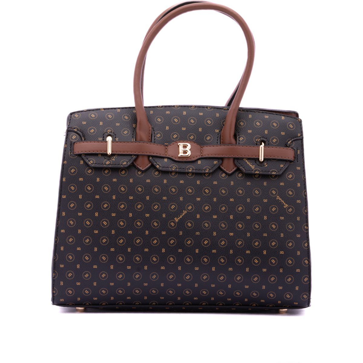 Strukturierte Handtasche mit Monogramm