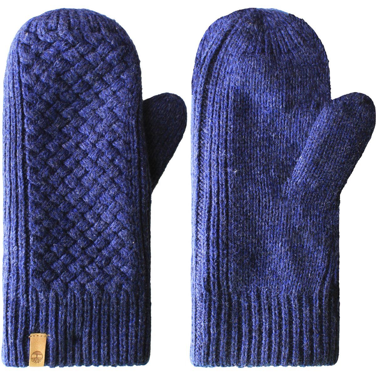 Strukturierte Strickfäustlinge mit Rippbündchen