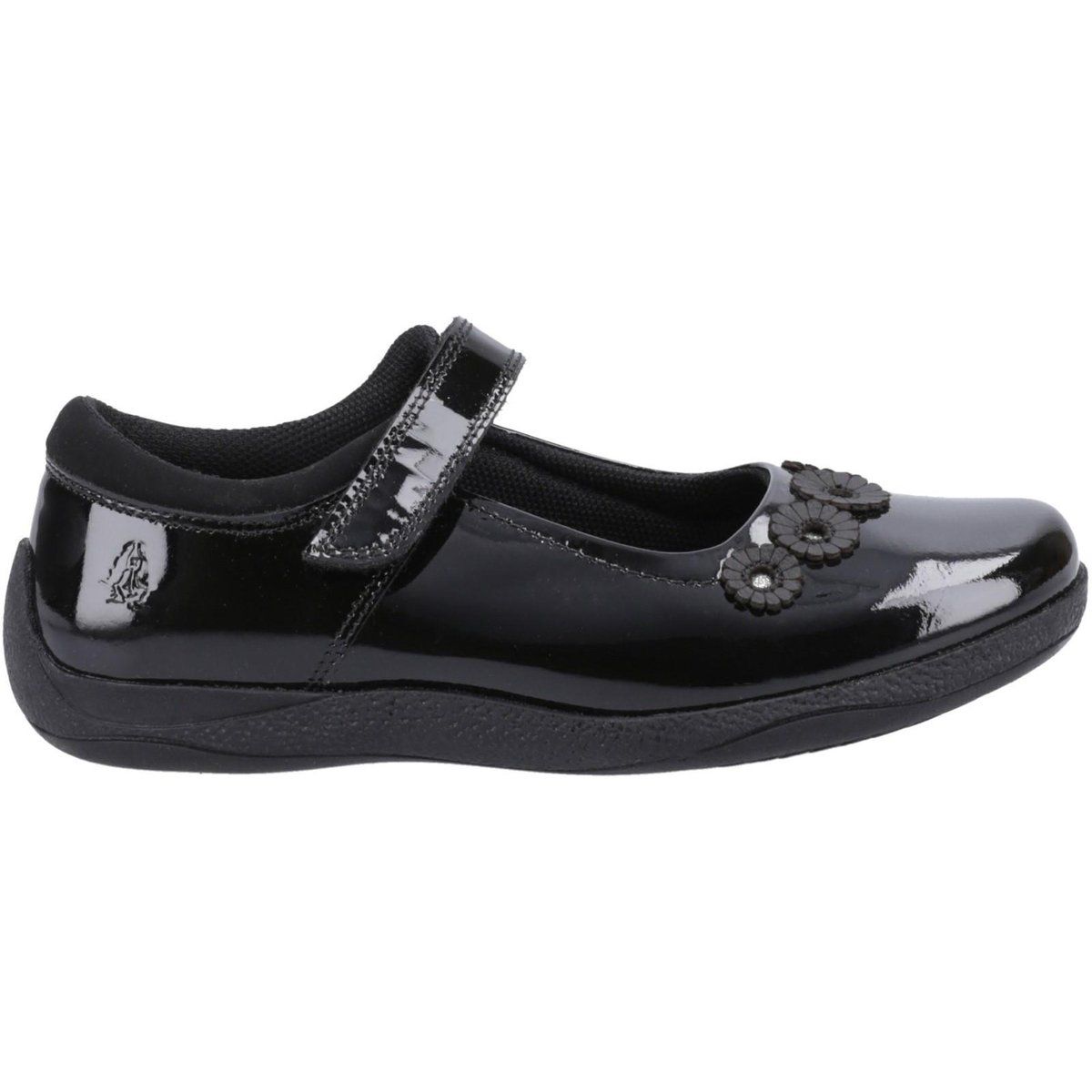 Mary Jane Lackschuhe mit Blumendekor