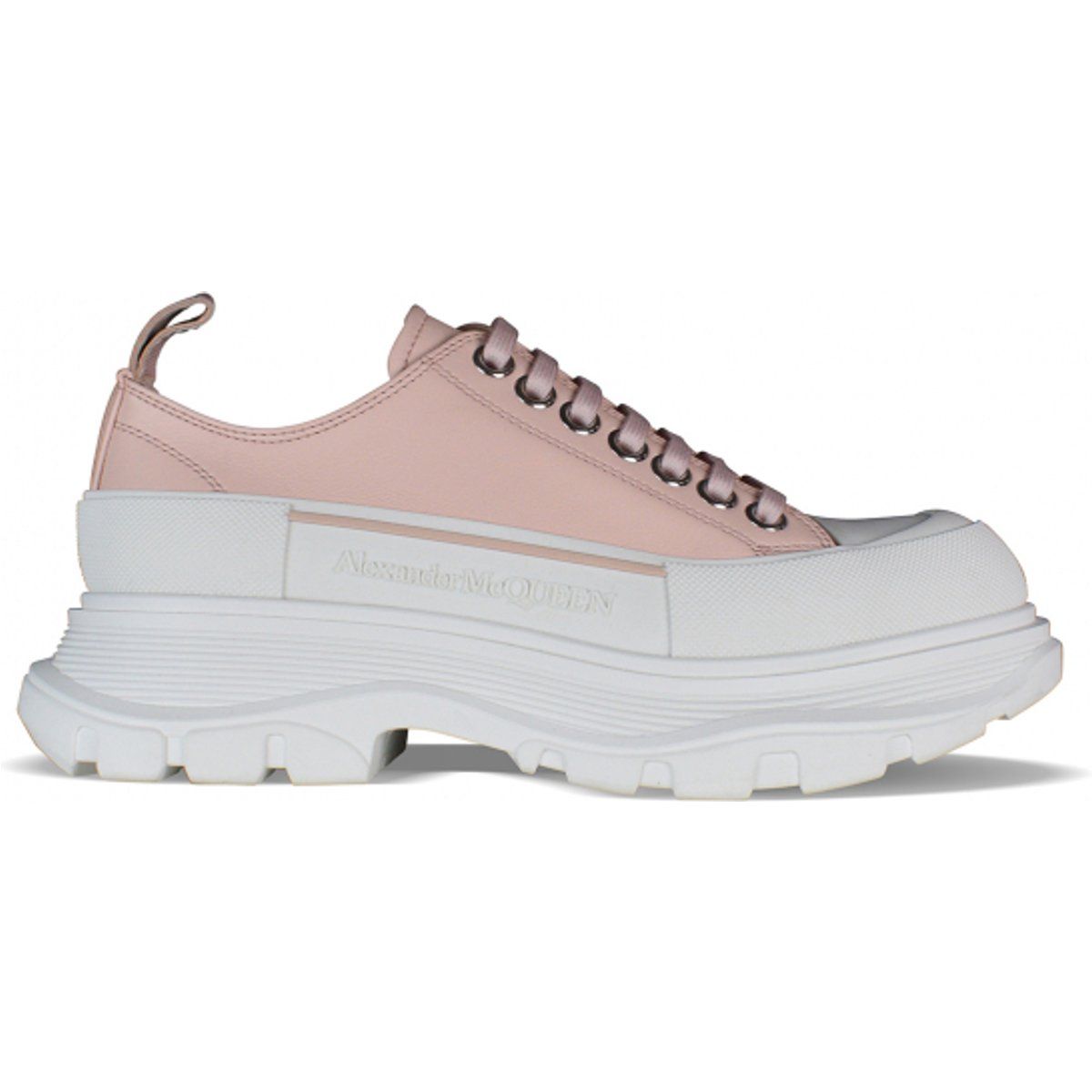 Niedrige Tread Slick Leder-Sneaker