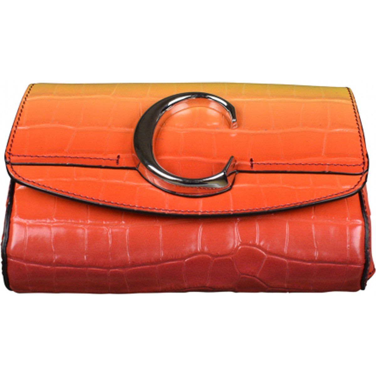 Gürteltasche mit C-Logo und Krokoprägung