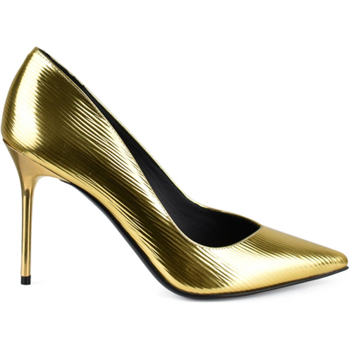 Strukturierter Stiletto mit spitzer Zehenkappe