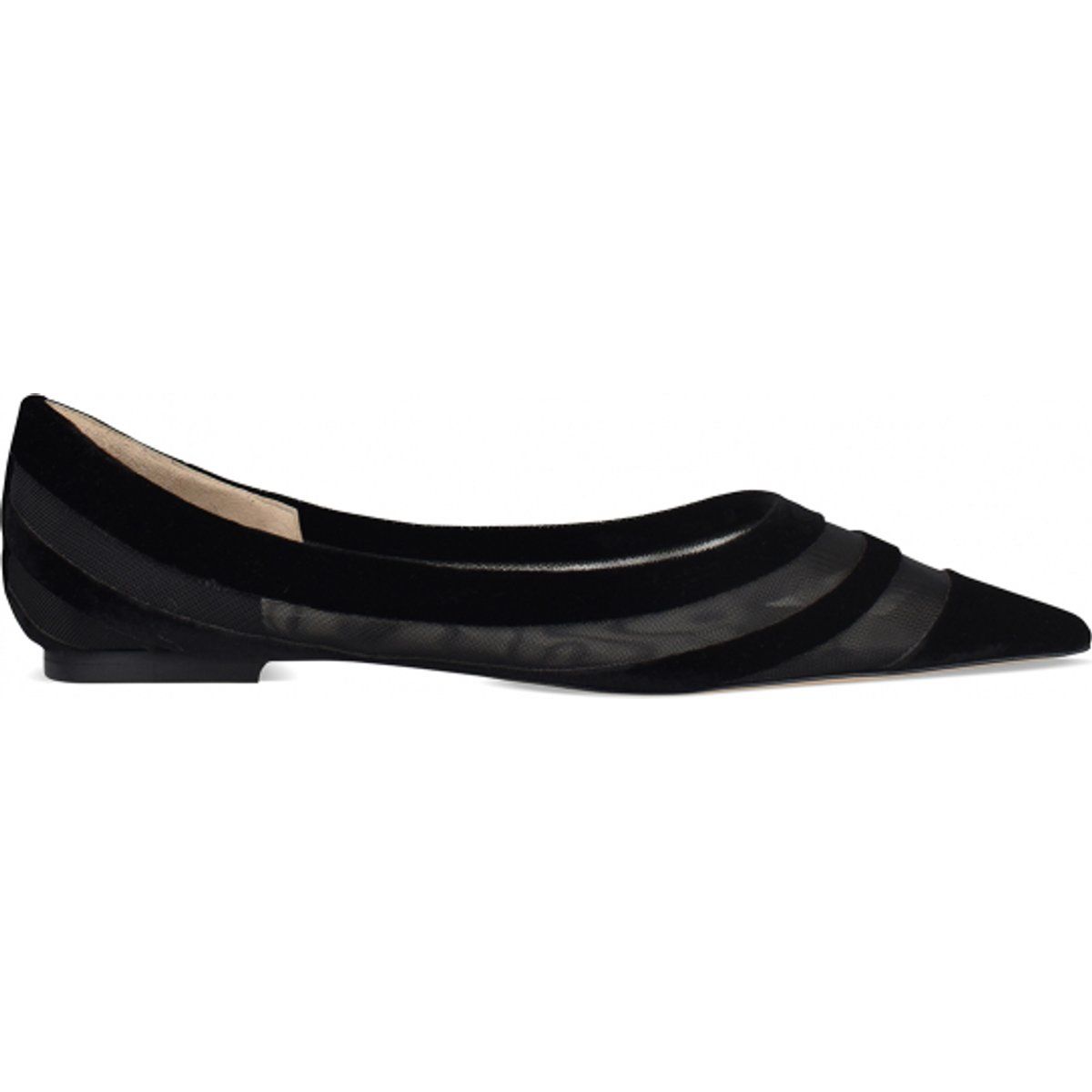 Elegante spitze Ballerinas mit Mesh