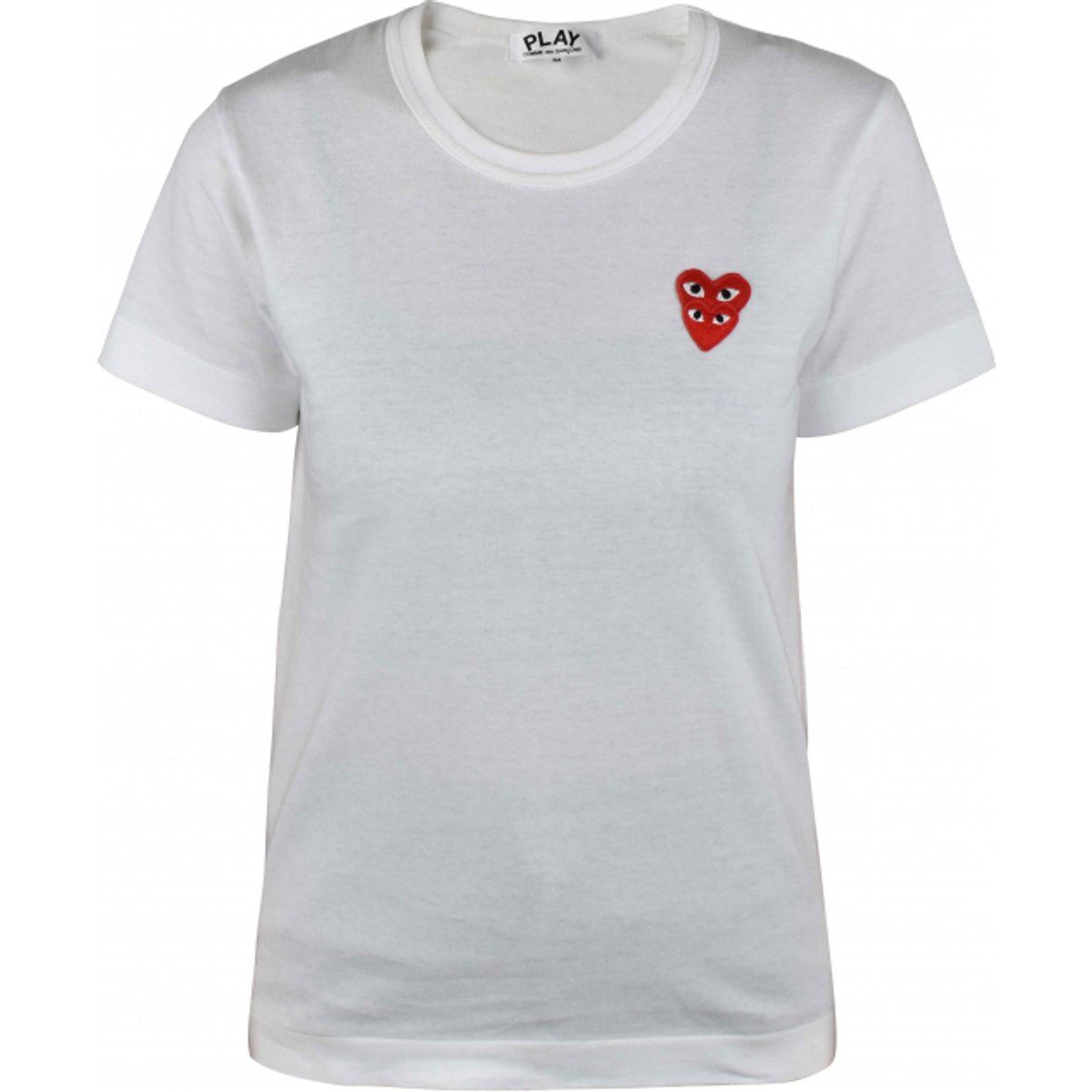 Baumwoll-T-Shirt mit Doppelherz-Patch