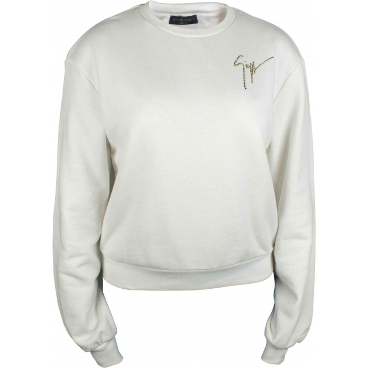 Kurzes Sweatshirt mit Kristall-Signatur