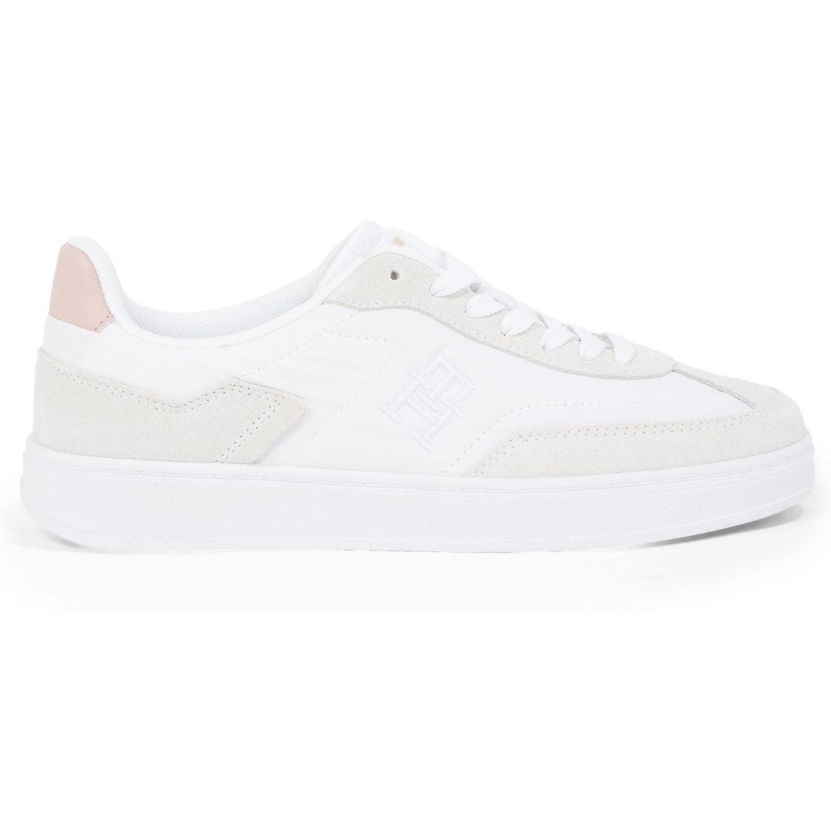Low-Top-Sneaker mit Materialmix im Vintage-Stil
