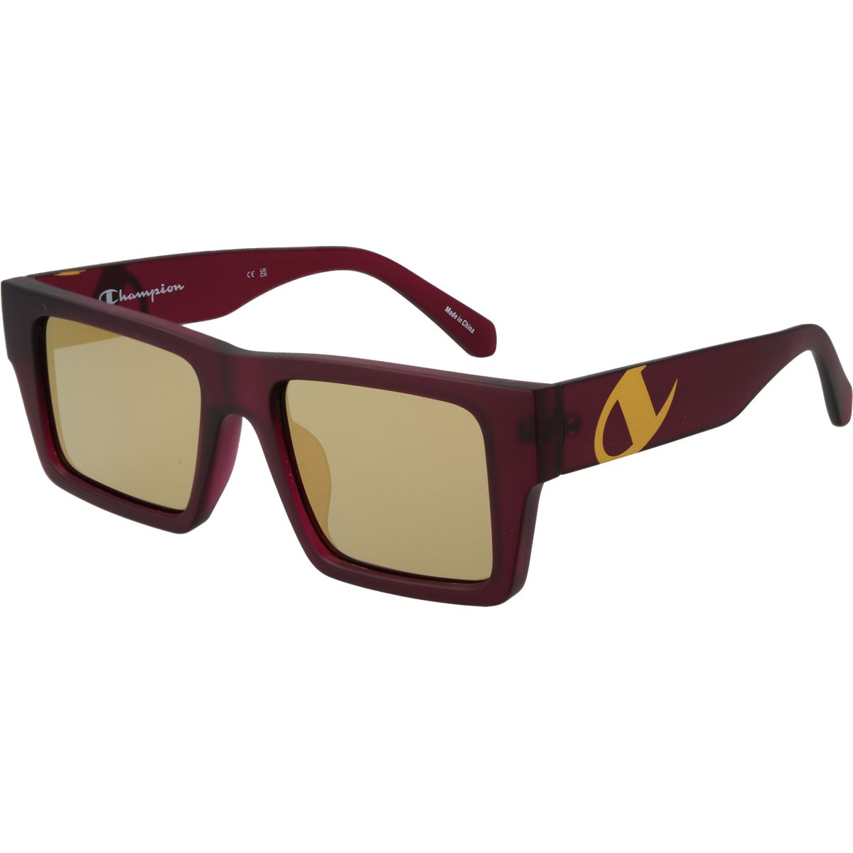 Klobige rechteckige Sonnenbrille, matt