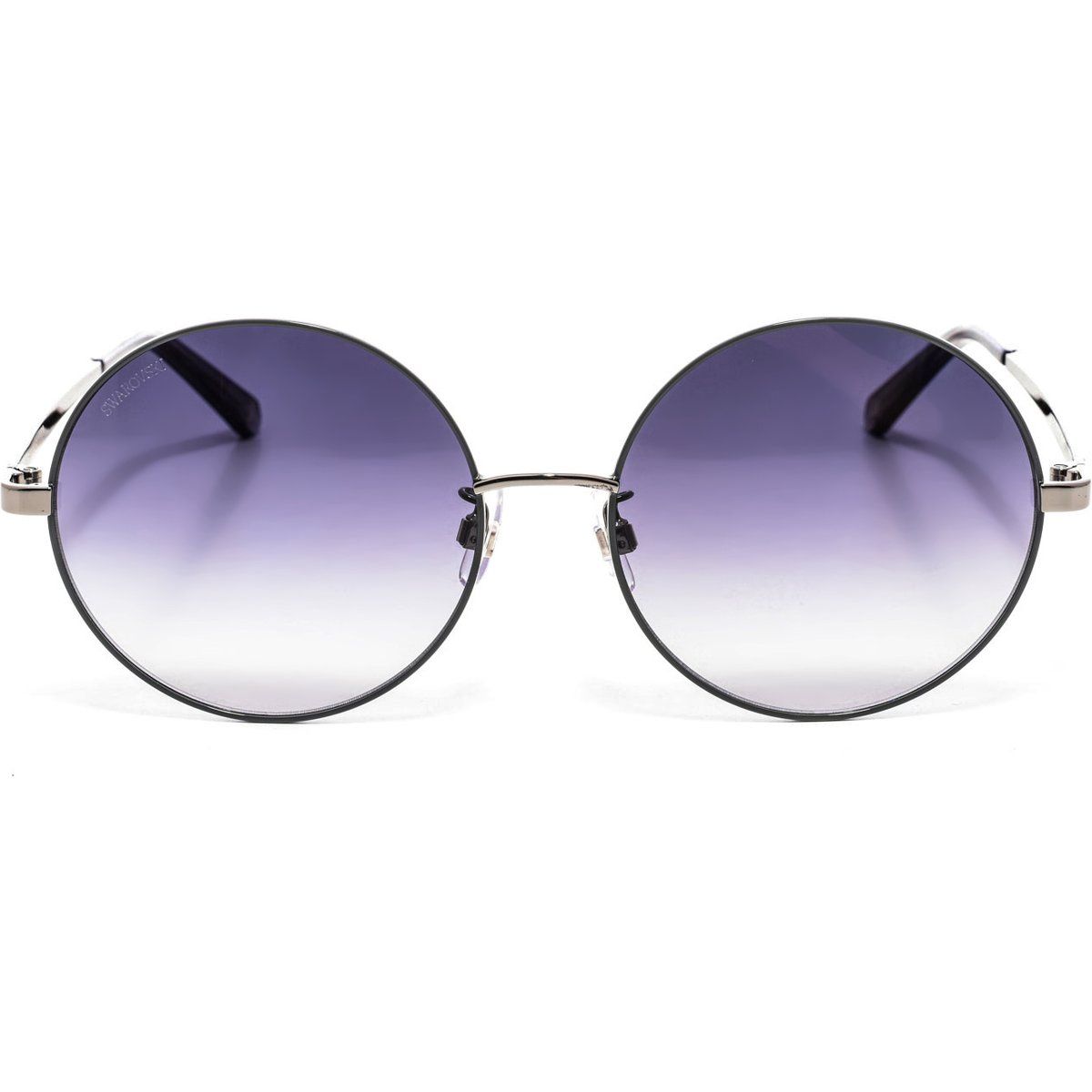 Übergroße Runde Metallrahmen-Sonnenbrille