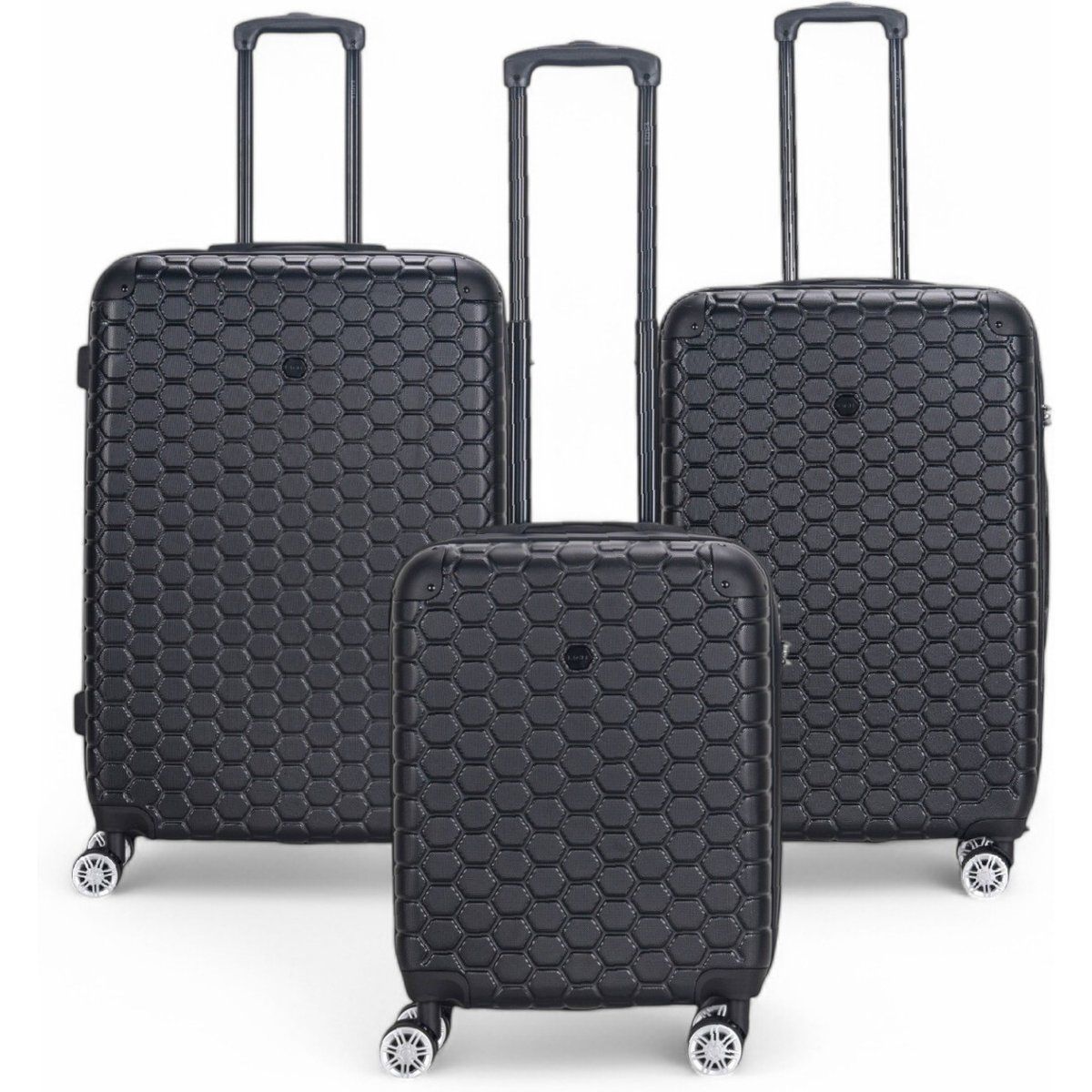 Strukturierter Hartschalen-Trolley mit Wabenmuster