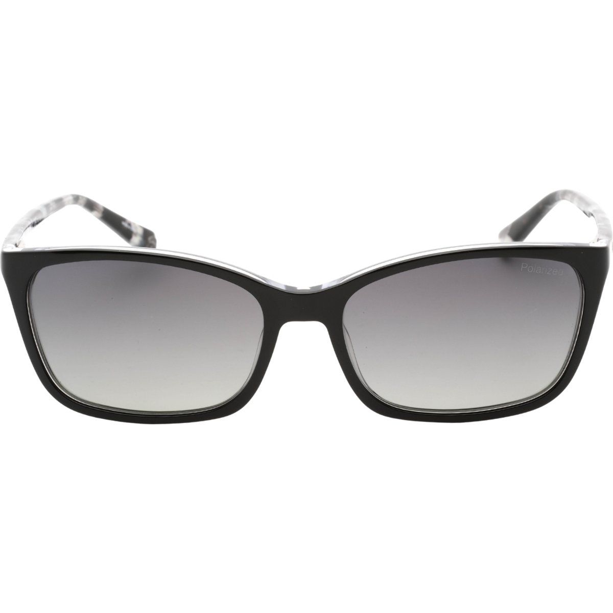 Rechteckige Polarisierte Sonnenbrille mit Marmorierten Bügeln
