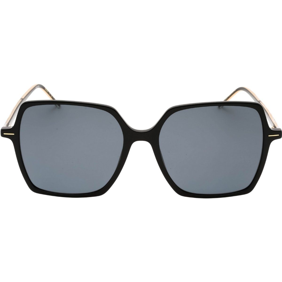 Geometrische Oversized-Sonnenbrille mit Metallbügeln