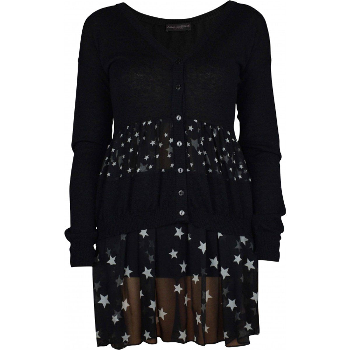 Lagenlook-Kleid mit Sternenmuster