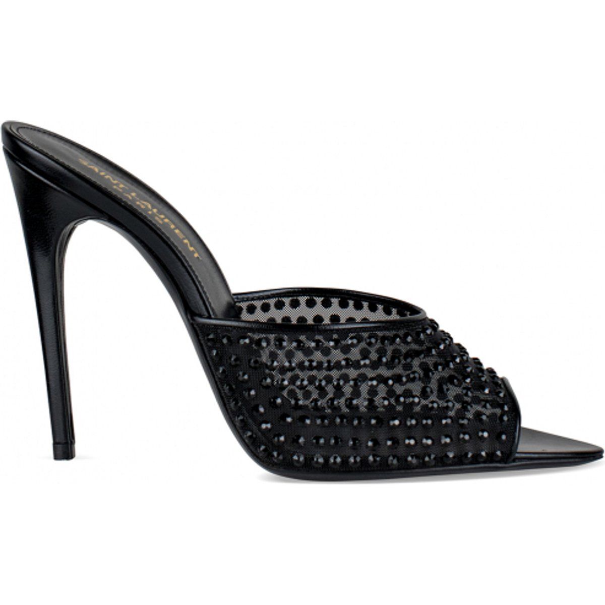 Mules mit Strassbesatz und Mesh