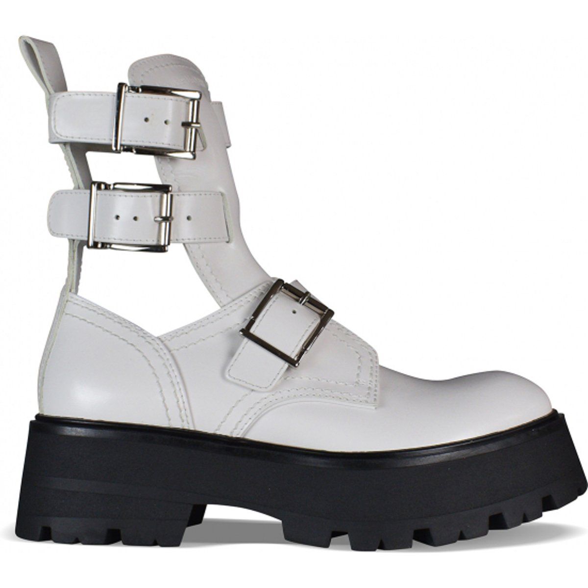 Rave Schnallen-Plateau-Stiefeletten