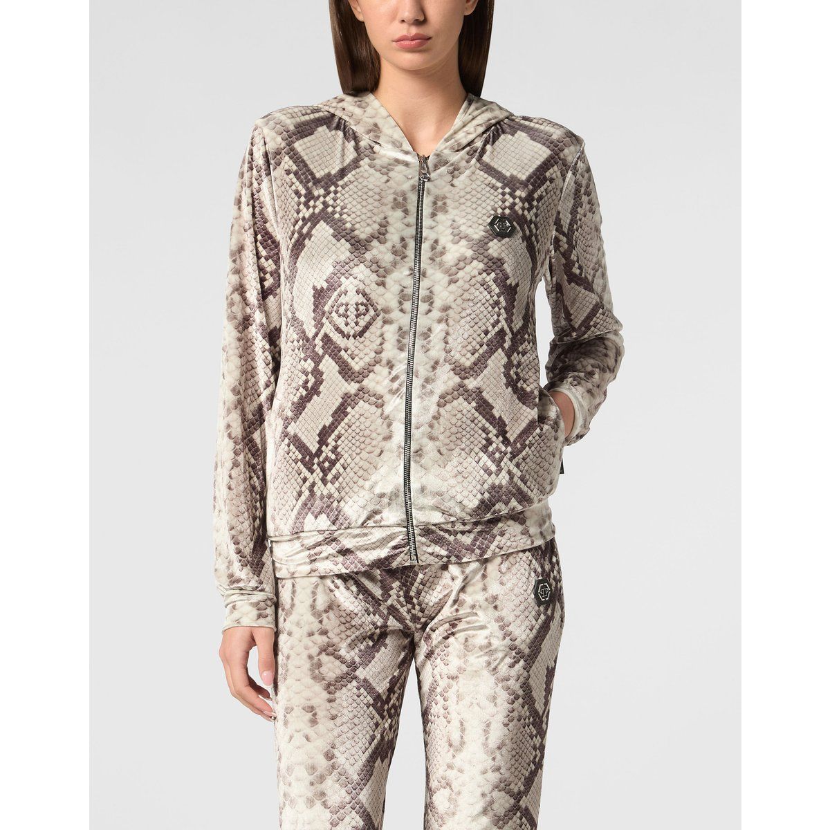 Chenille-Trainingsanzug mit Python-Print