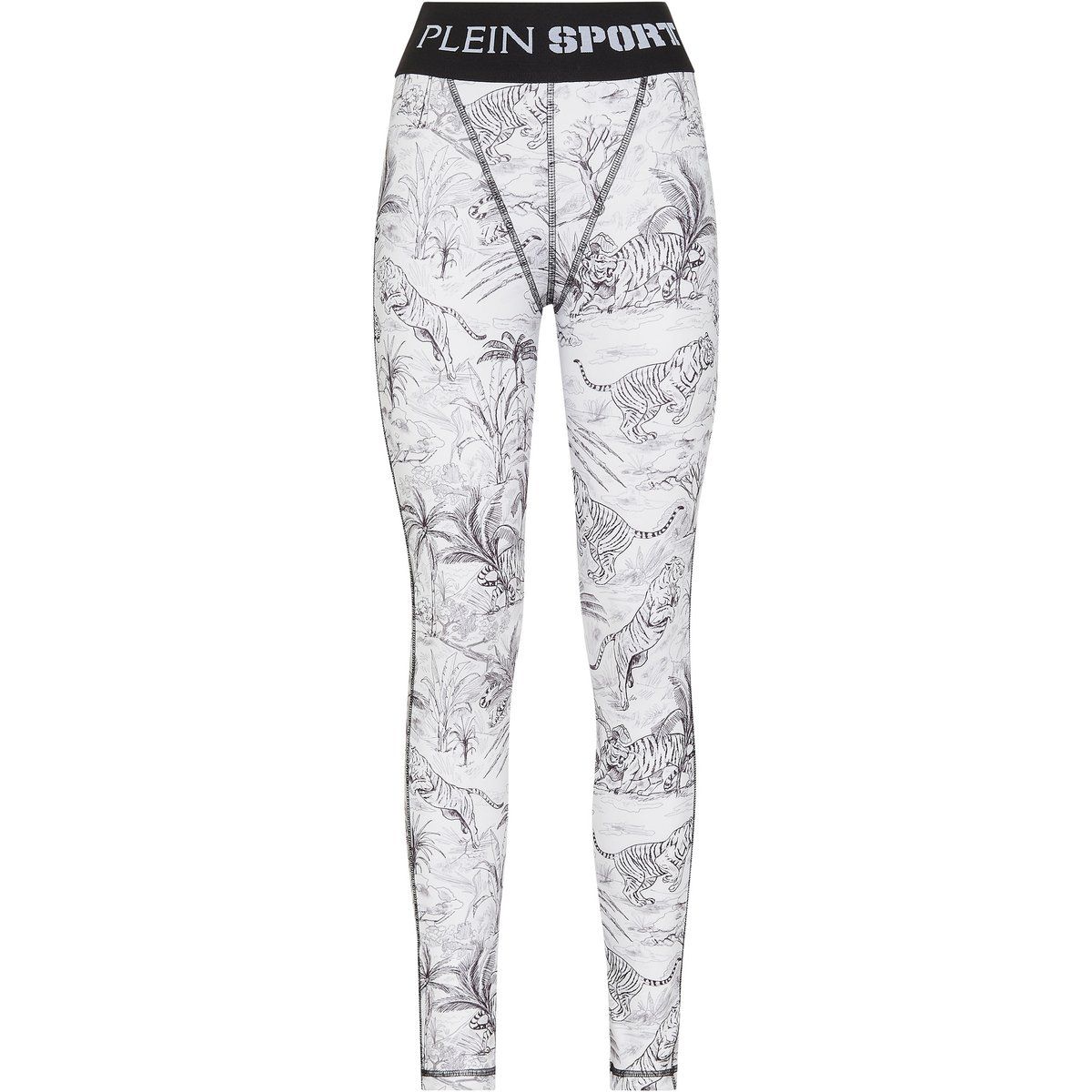 Performance-Leggings mit Tiger-Skizzenprint