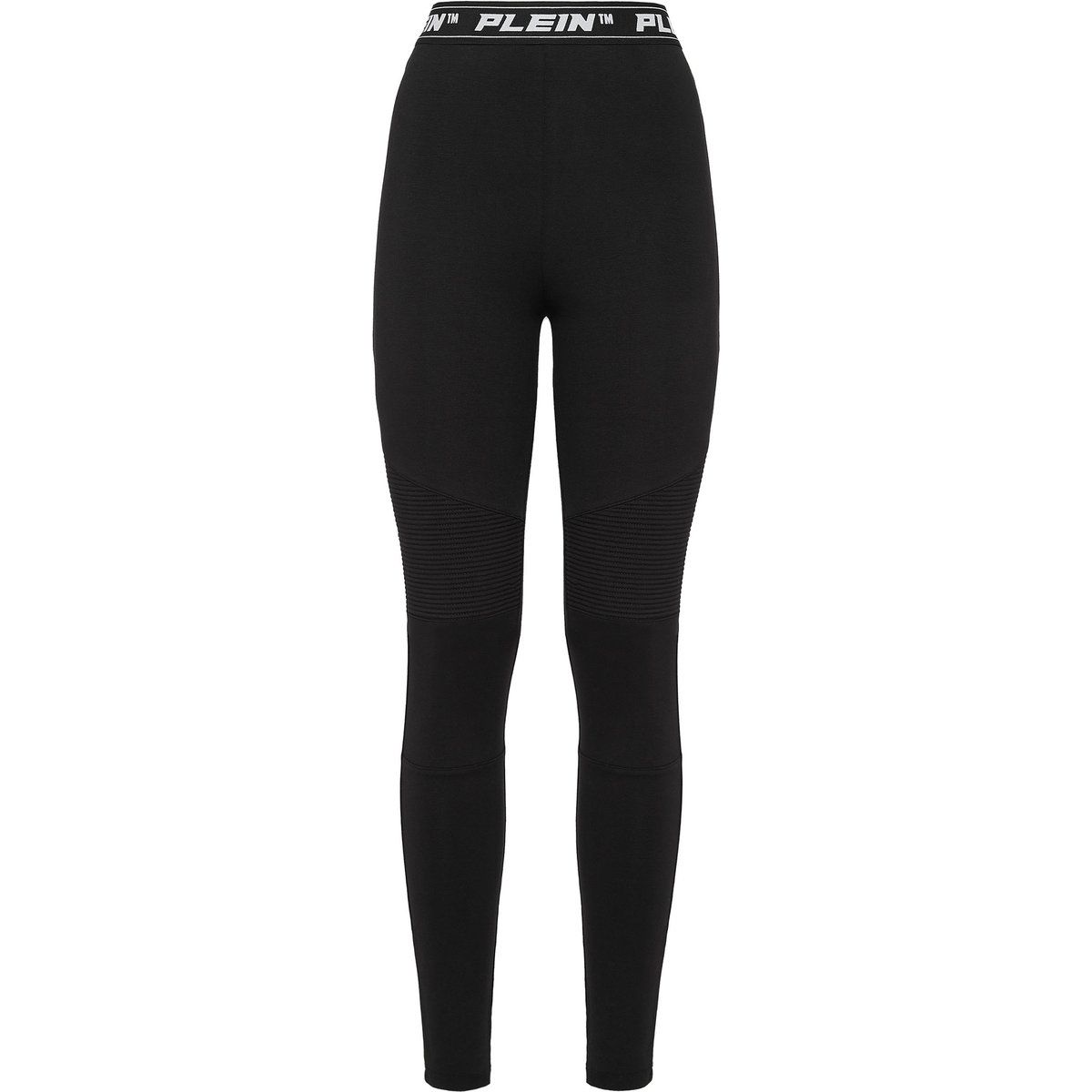 Hochtaillierte Biker-Leggings mit Steppung