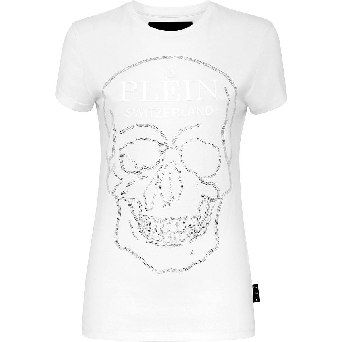 Ikonisches Strassstein-Skull-Jersey-T-Shirt
